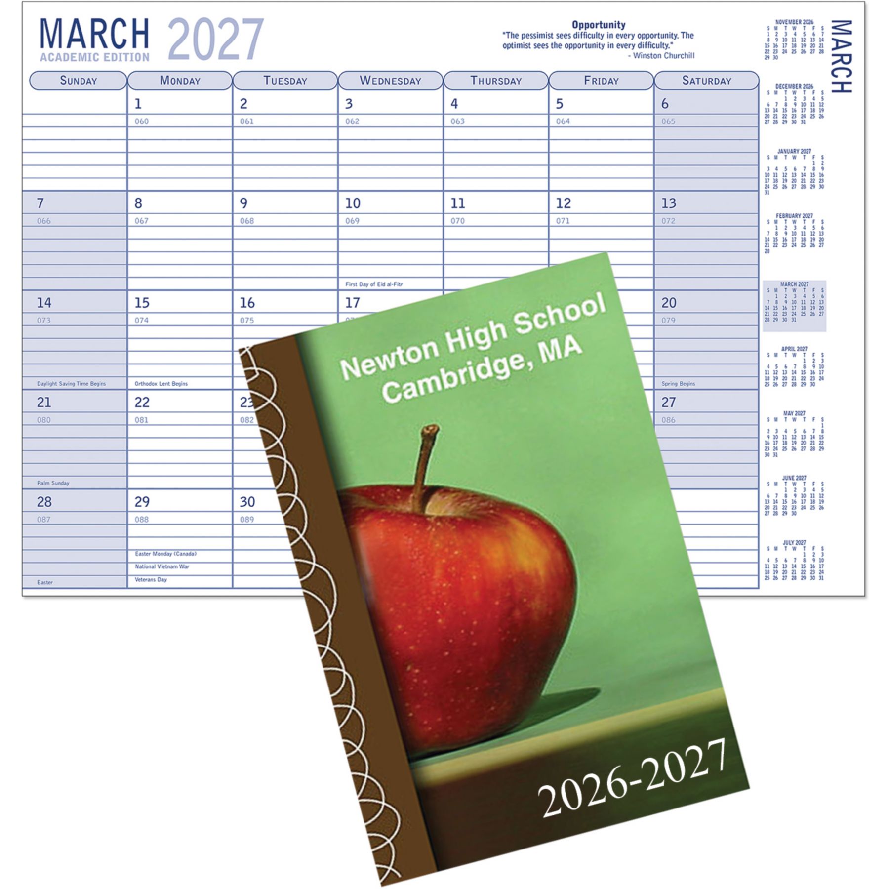Picture of Full Color 7x10 Academic Monthly Planner