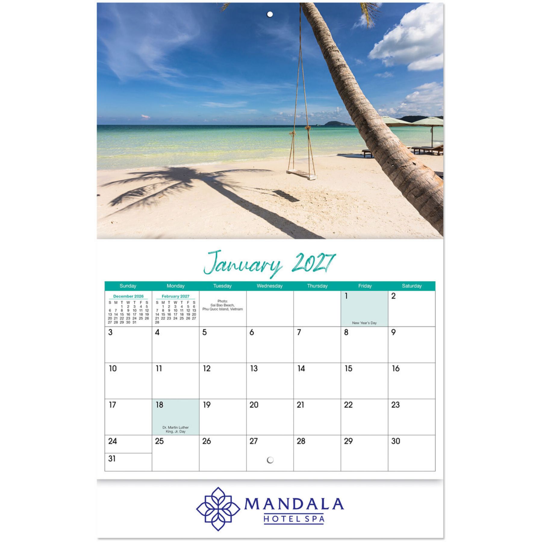 Picture of Beaches Stapled Wall Calendar