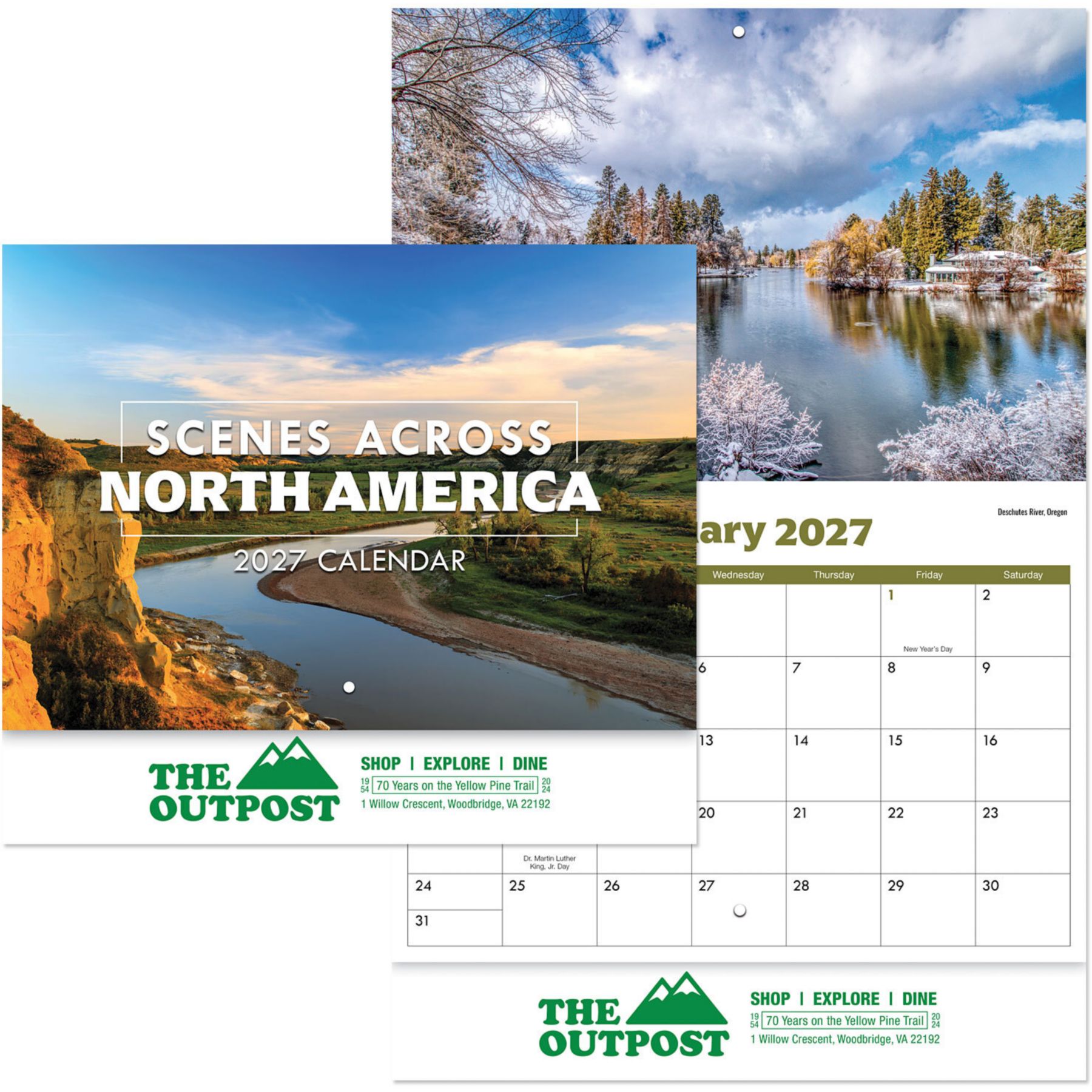 Picture of Scenes Across America Stapled Wall Calendar