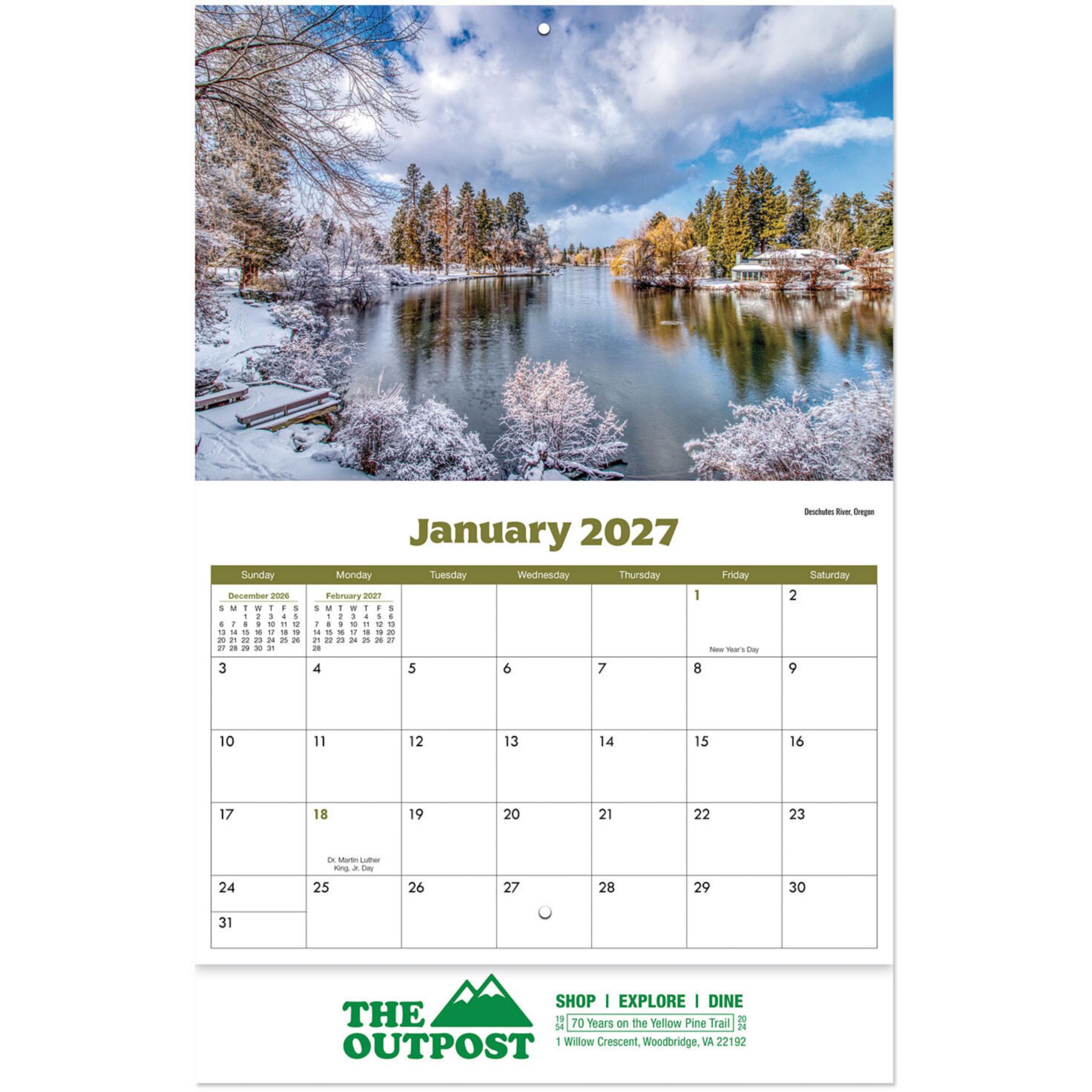 Picture of Scenes Across America Stapled Wall Calendar