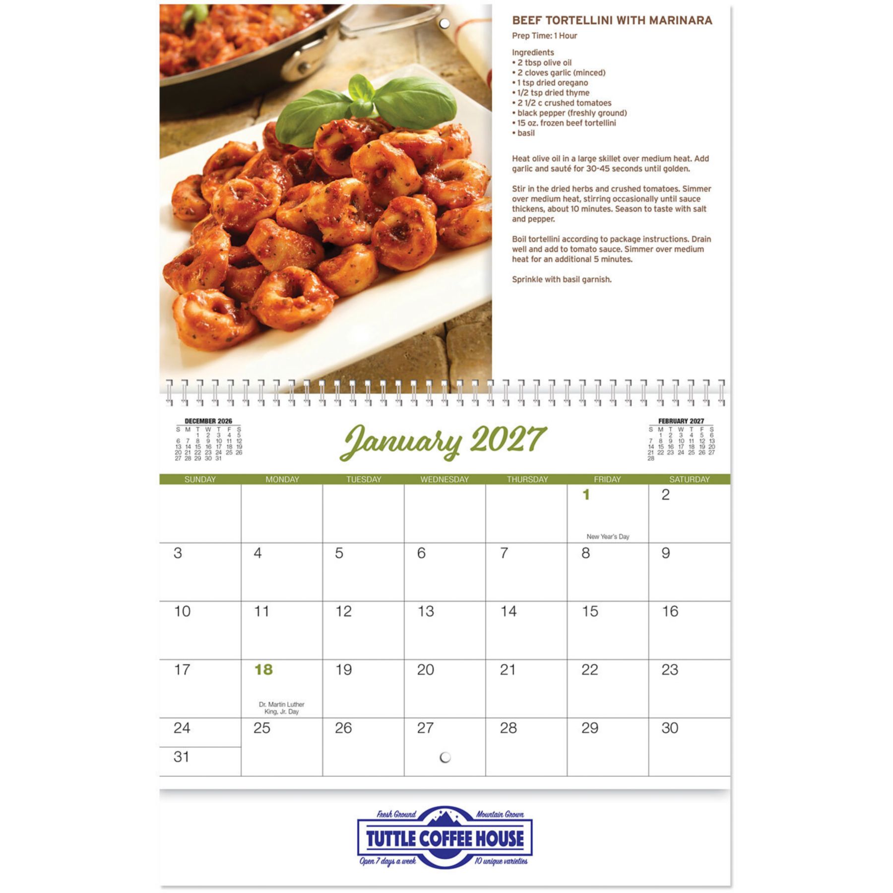 Picture of Taste Of Month Wall Calendar Spiral