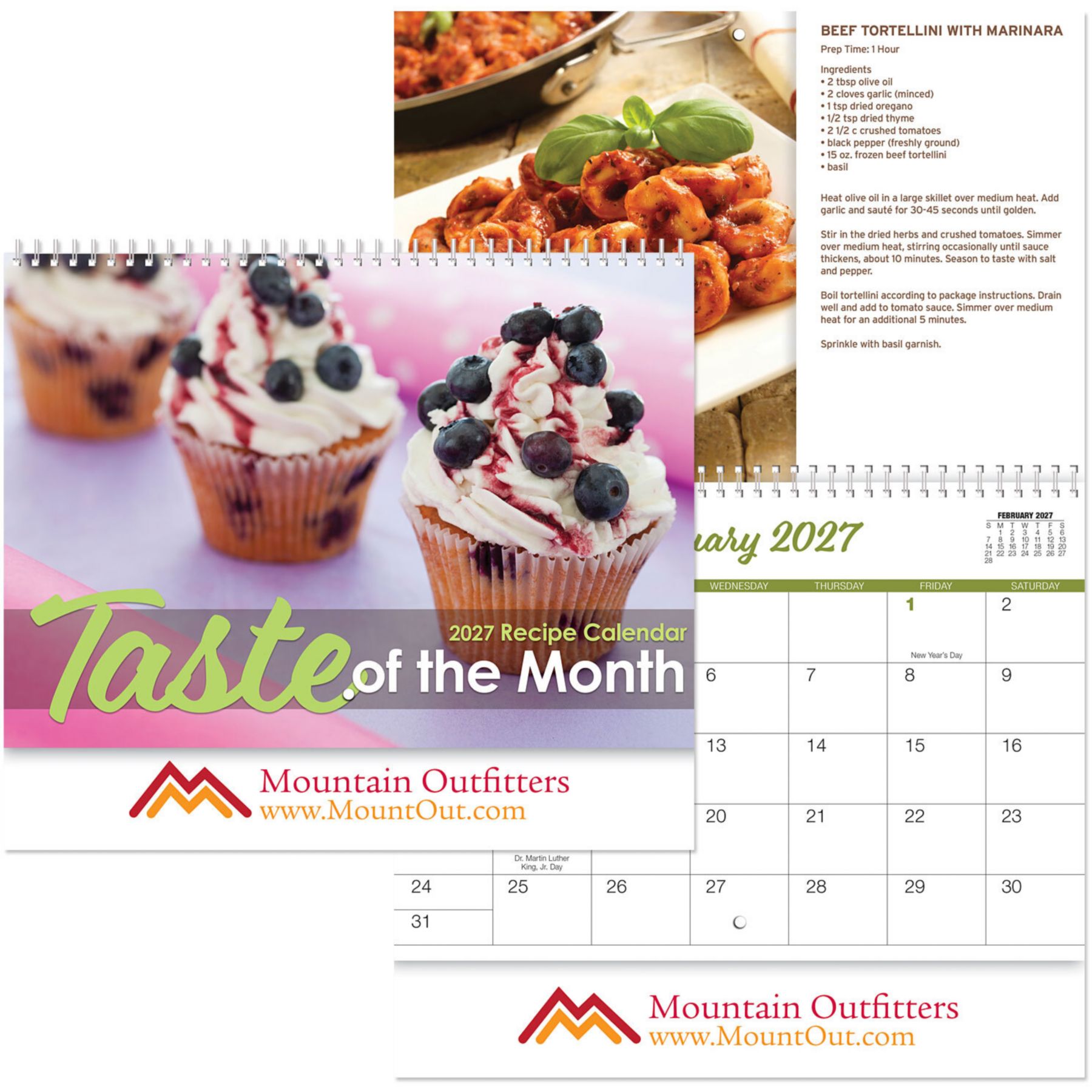 Picture of Full Color Taste Of The Month Spiral Wall Calendar