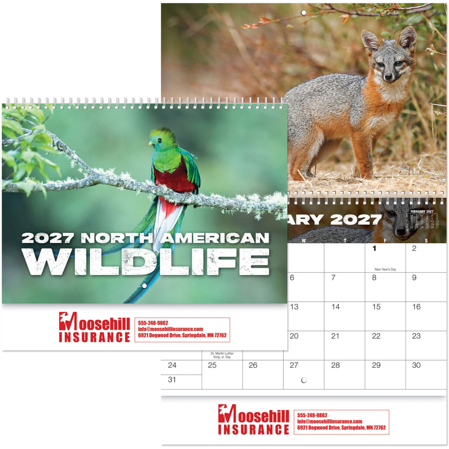Picture of Wildlife Wall Calendar Spiral