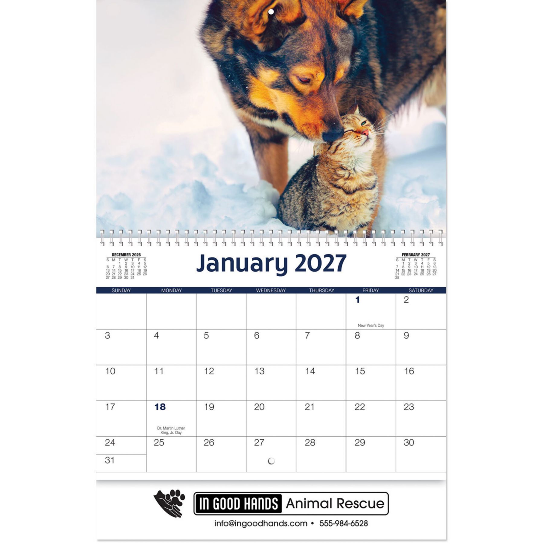 Picture of Furry Friends Wall Calendar Spiral