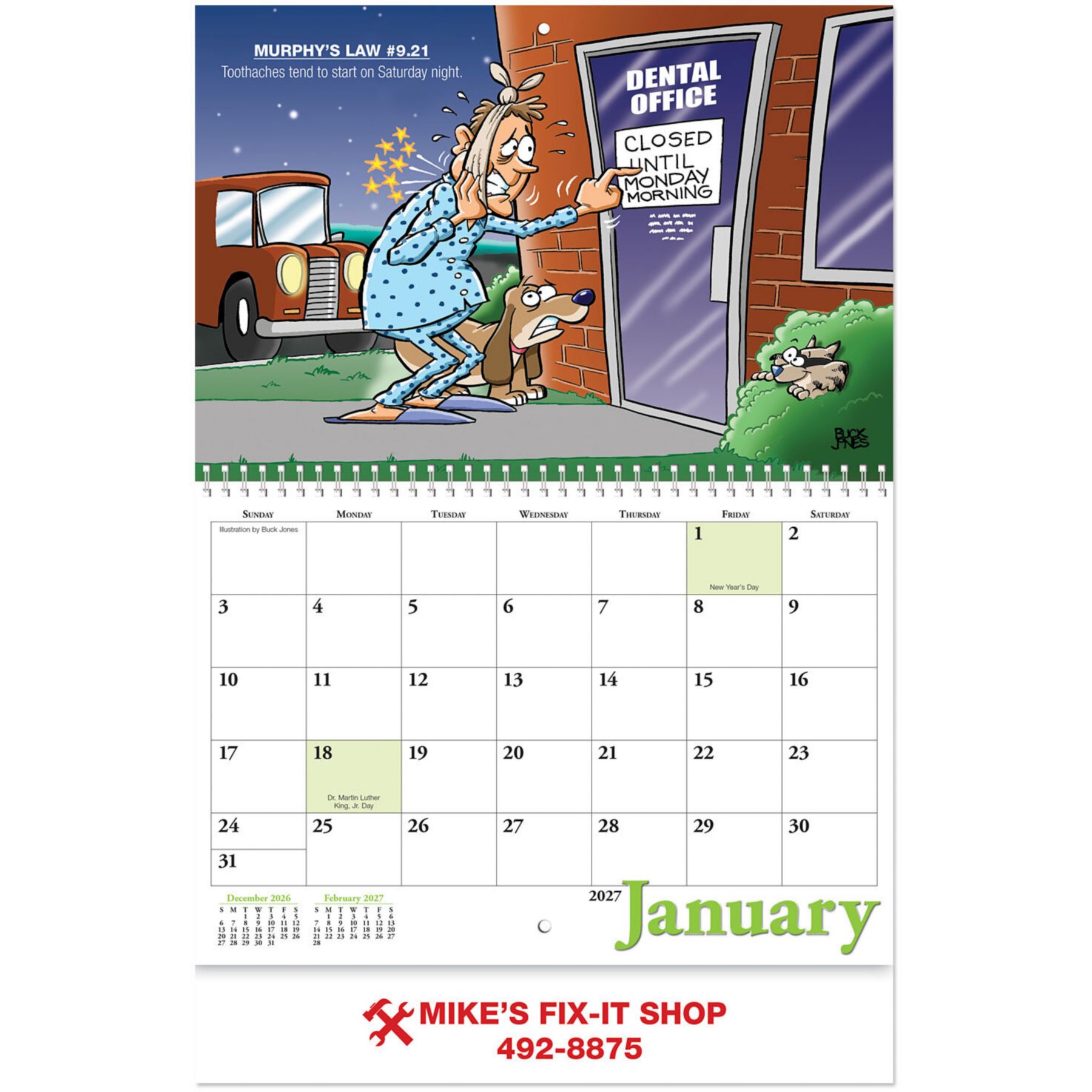 Picture of Murphy's Laws Wall Calendar Spiral