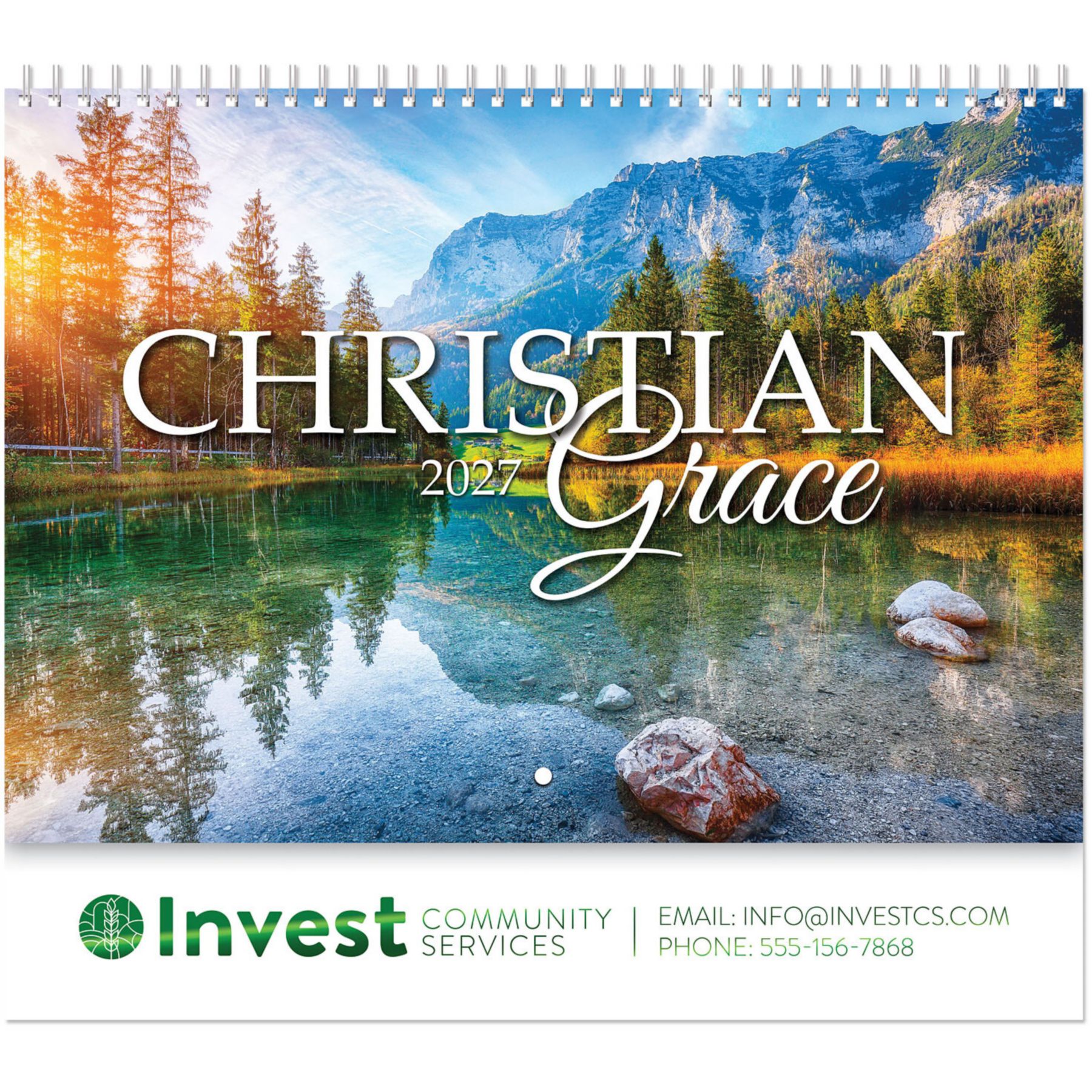 Picture of Christian Grace Spiral Wall Calendar