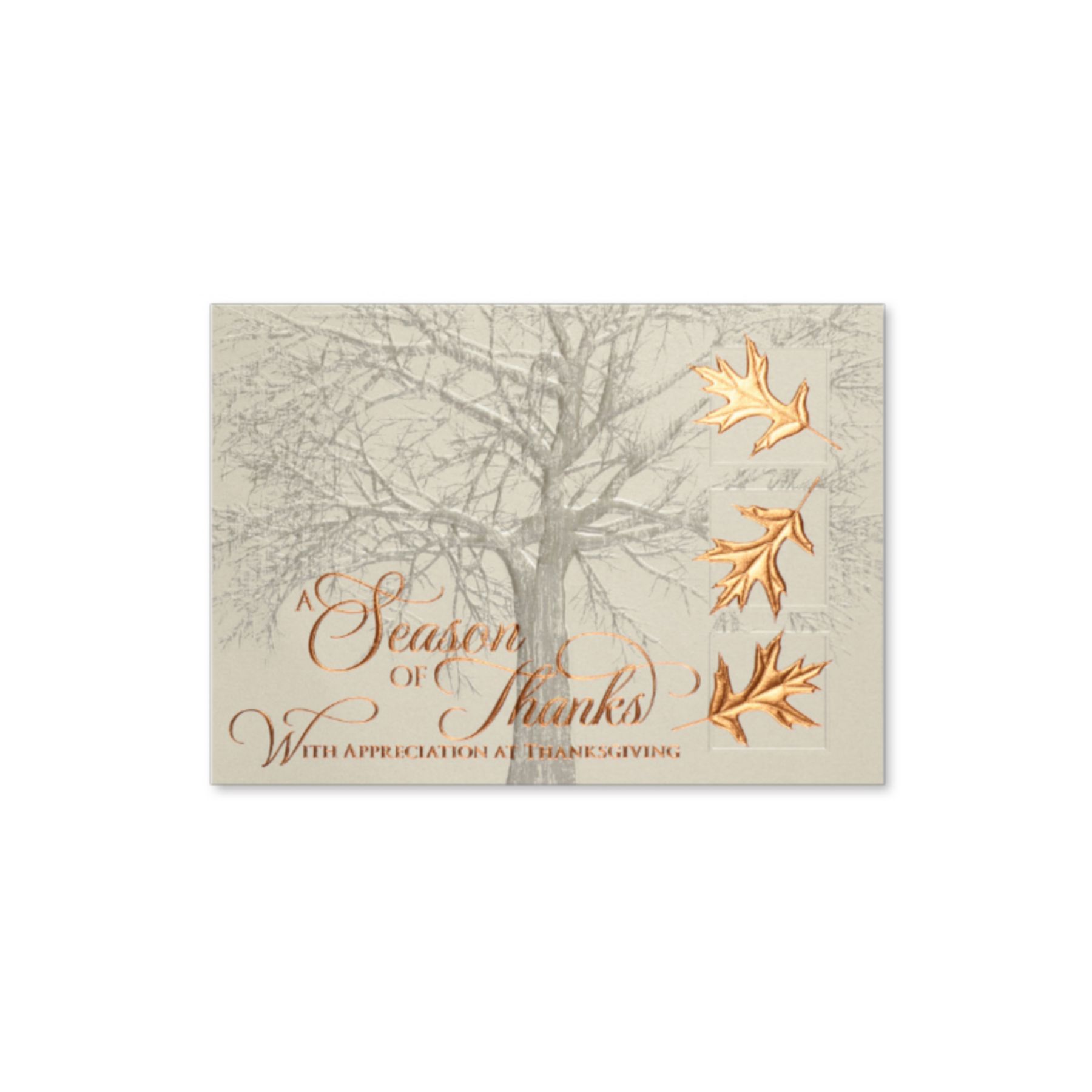 Picture of Copper Leaves Holiday Card