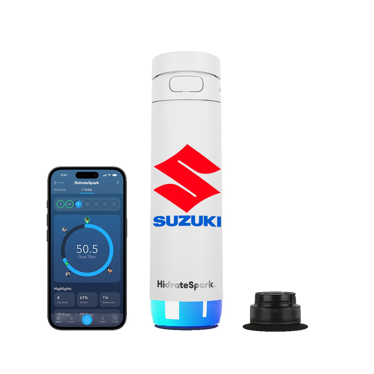 Picture of HidrateSpark® 21 oz. PRO 2 Bottle with Chug Lid, Full Color Digital