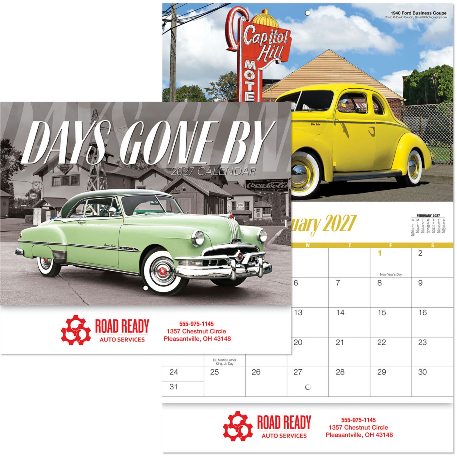 Picture of Days Gone By Stapled Wall Calendar