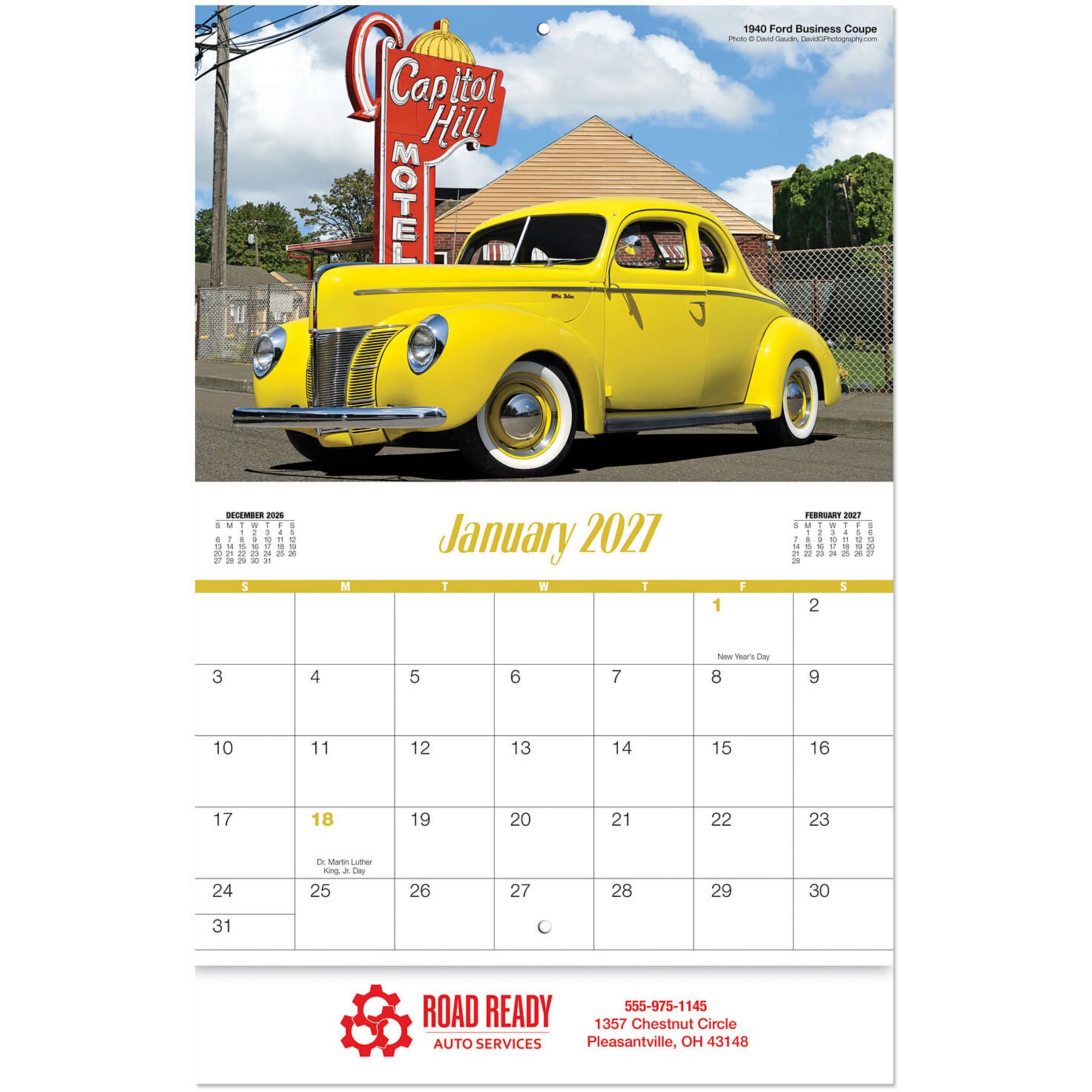 Picture of Days Gone By Stapled Wall Calendar