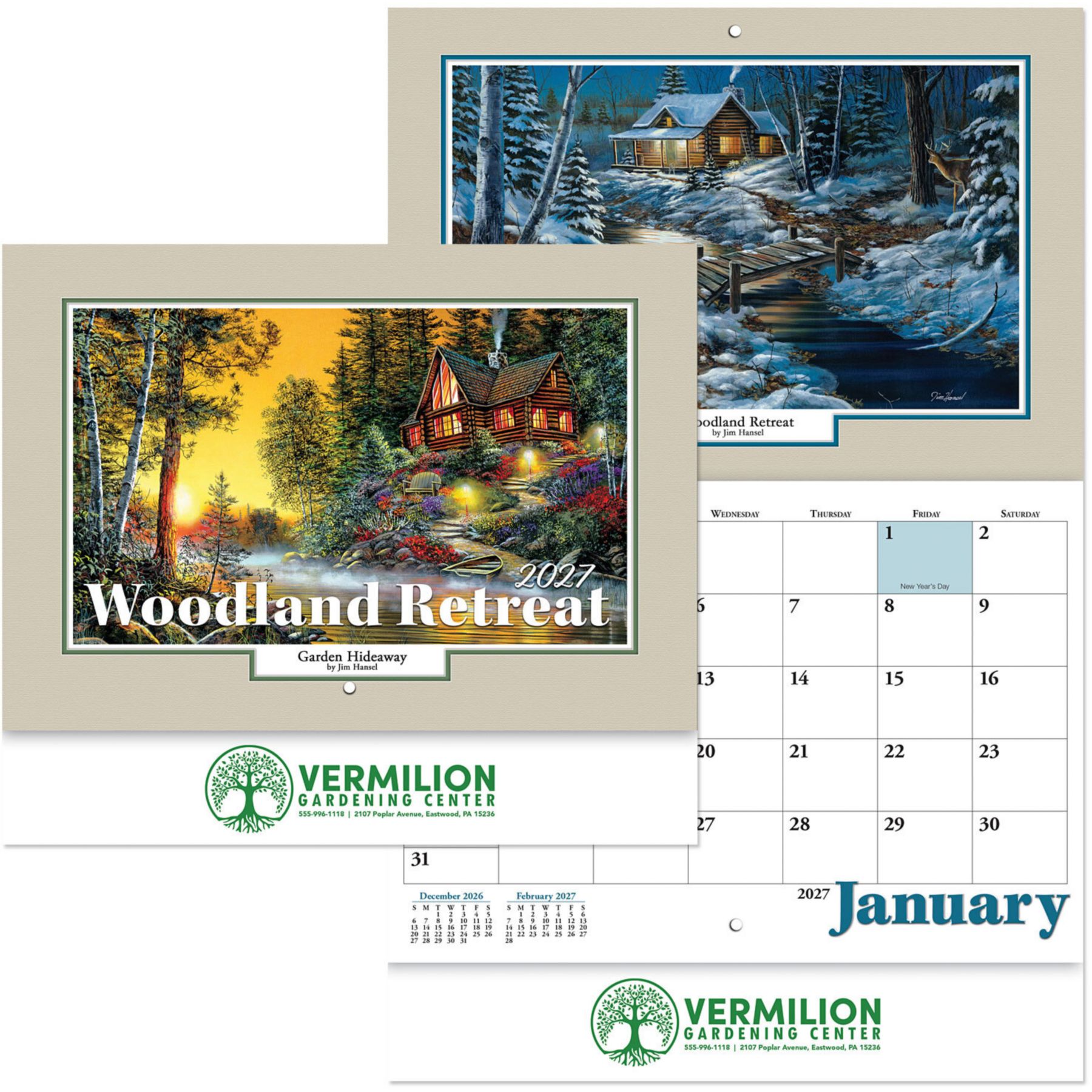 Picture of Woodland Stapled Wall Calendar