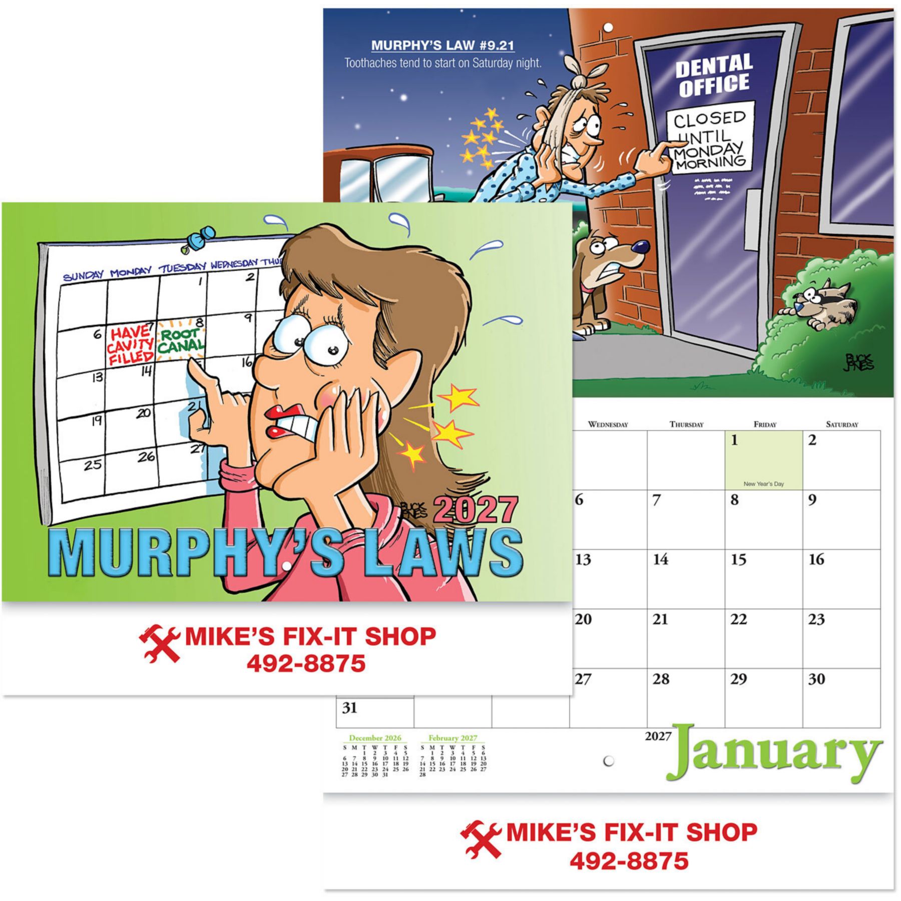 Picture of Murphy's Laws Stapled Wall Calendar