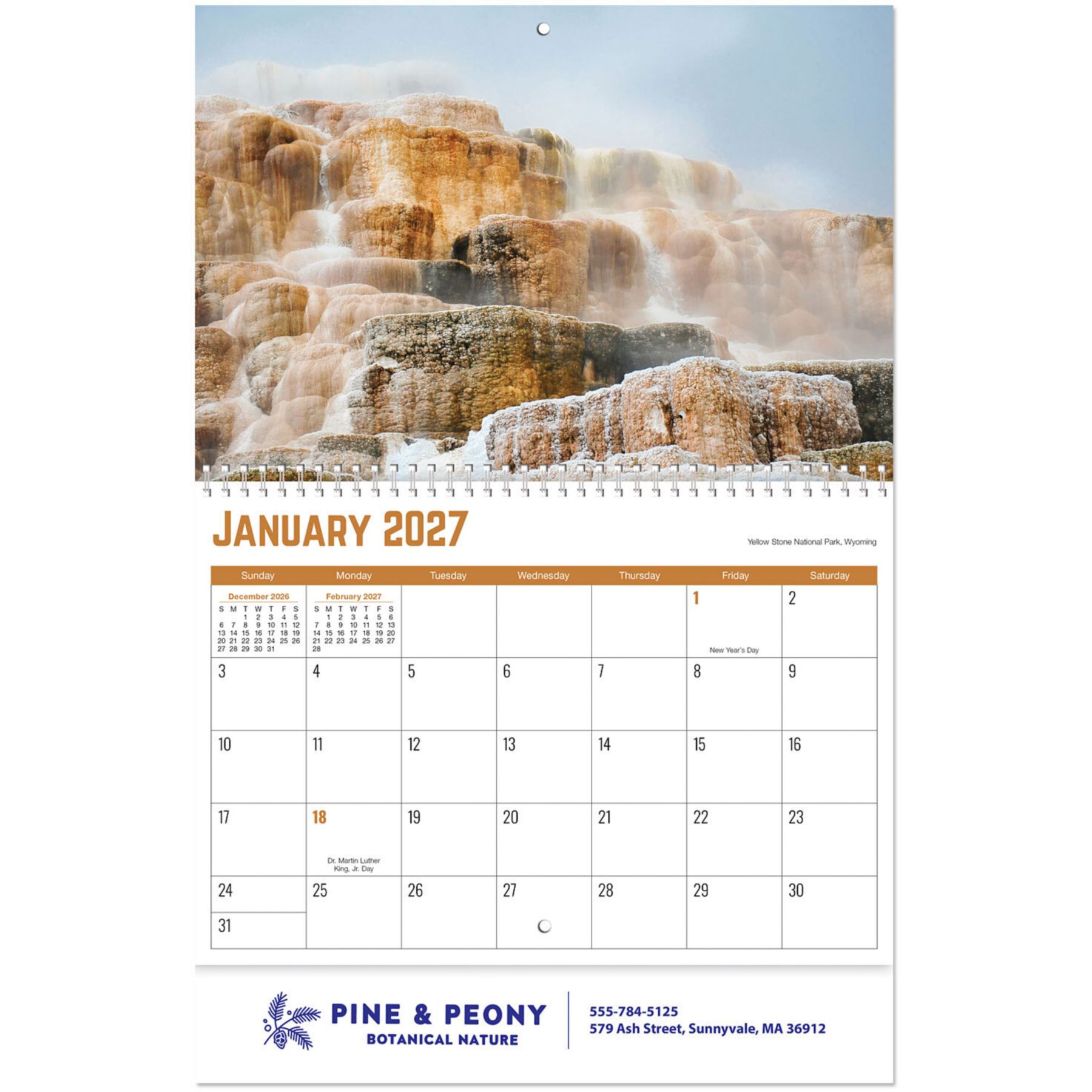 Picture of National Parks Wall Calendar Spiral