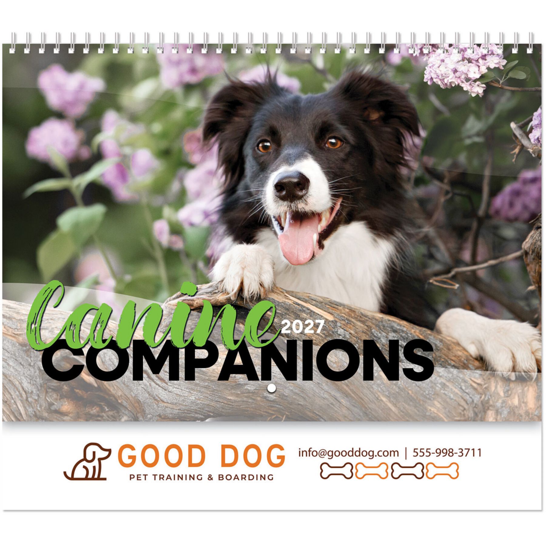 Picture of Full Color Canine Companions Spiral Wall Calendar