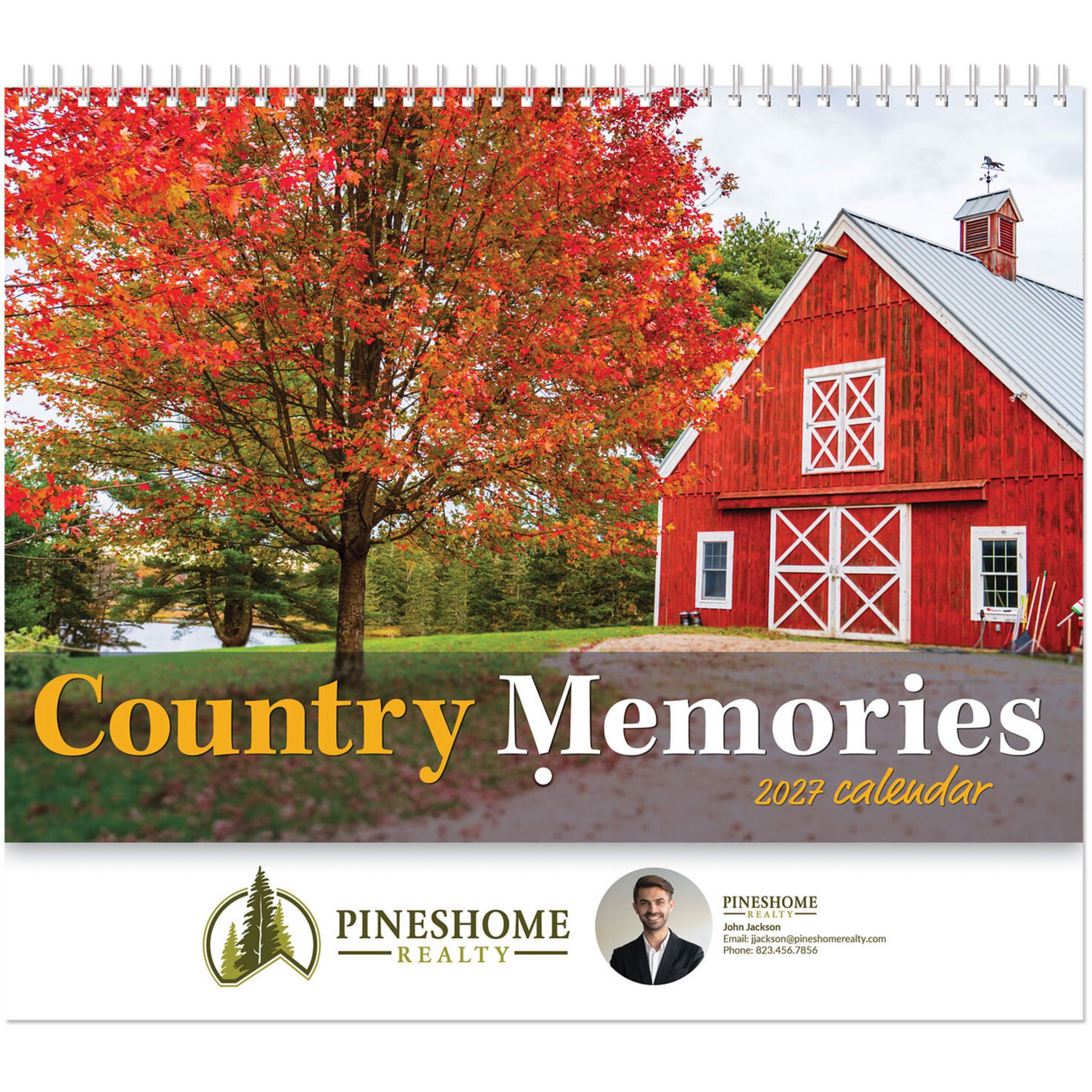 Picture of Full Color Country Memories Spiral Wall Calendar