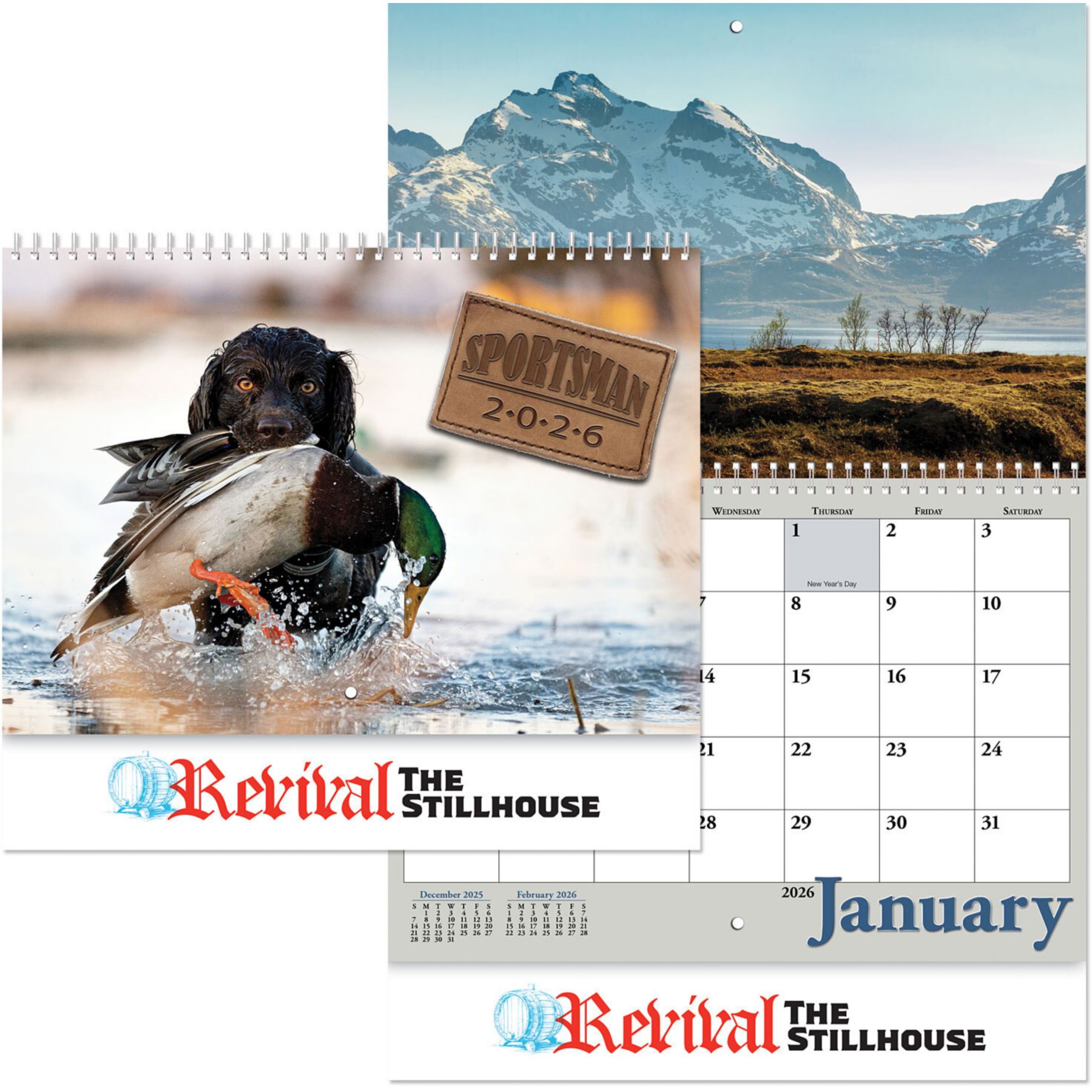 Picture of Full Color Sportsman Spiral Wall Calendar