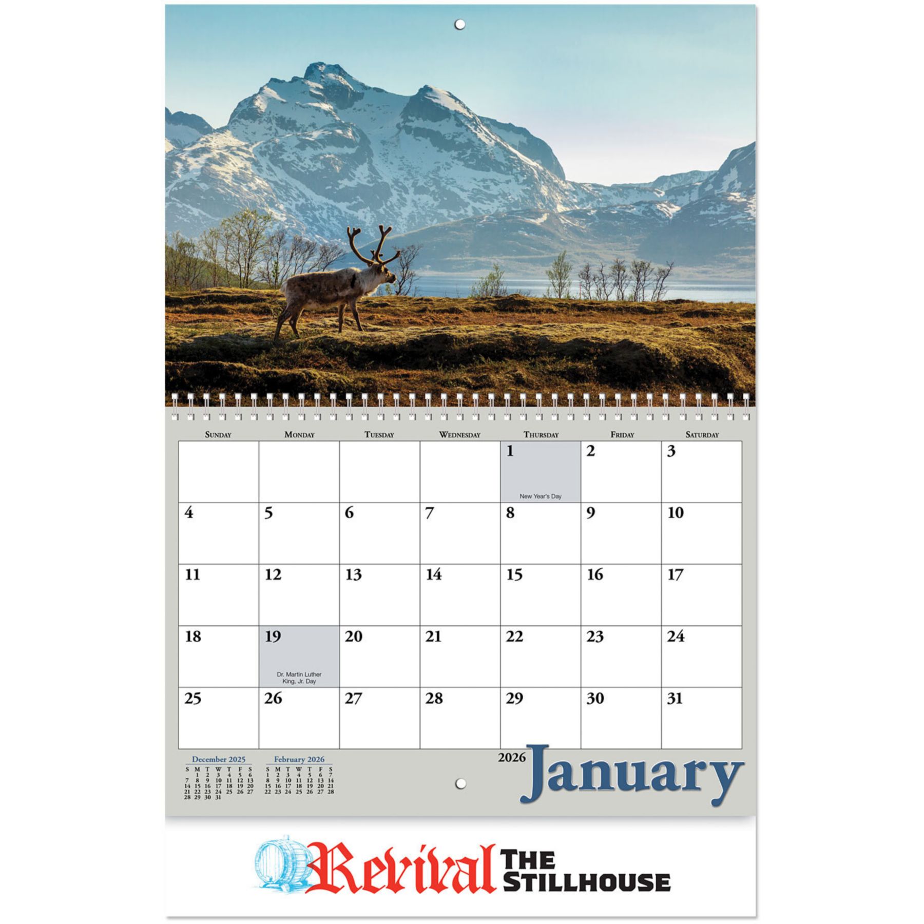 Picture of Full Color Sportsman Spiral Wall Calendar