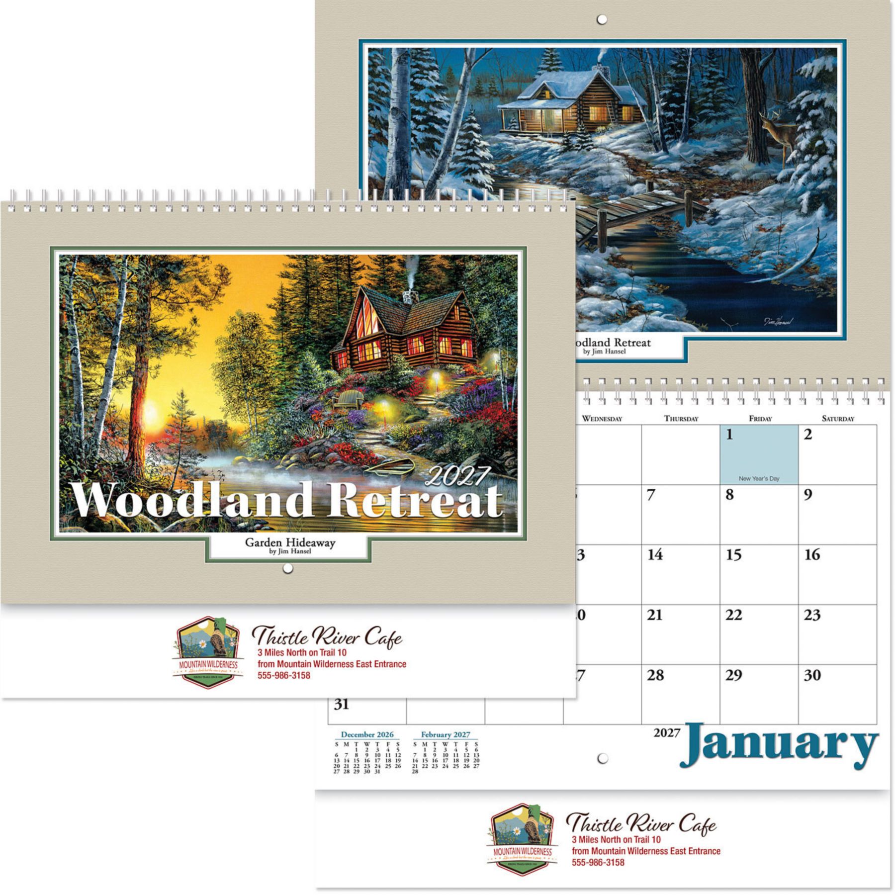 Picture of Full Color Woodland Retreat Spiral Wall Calendar