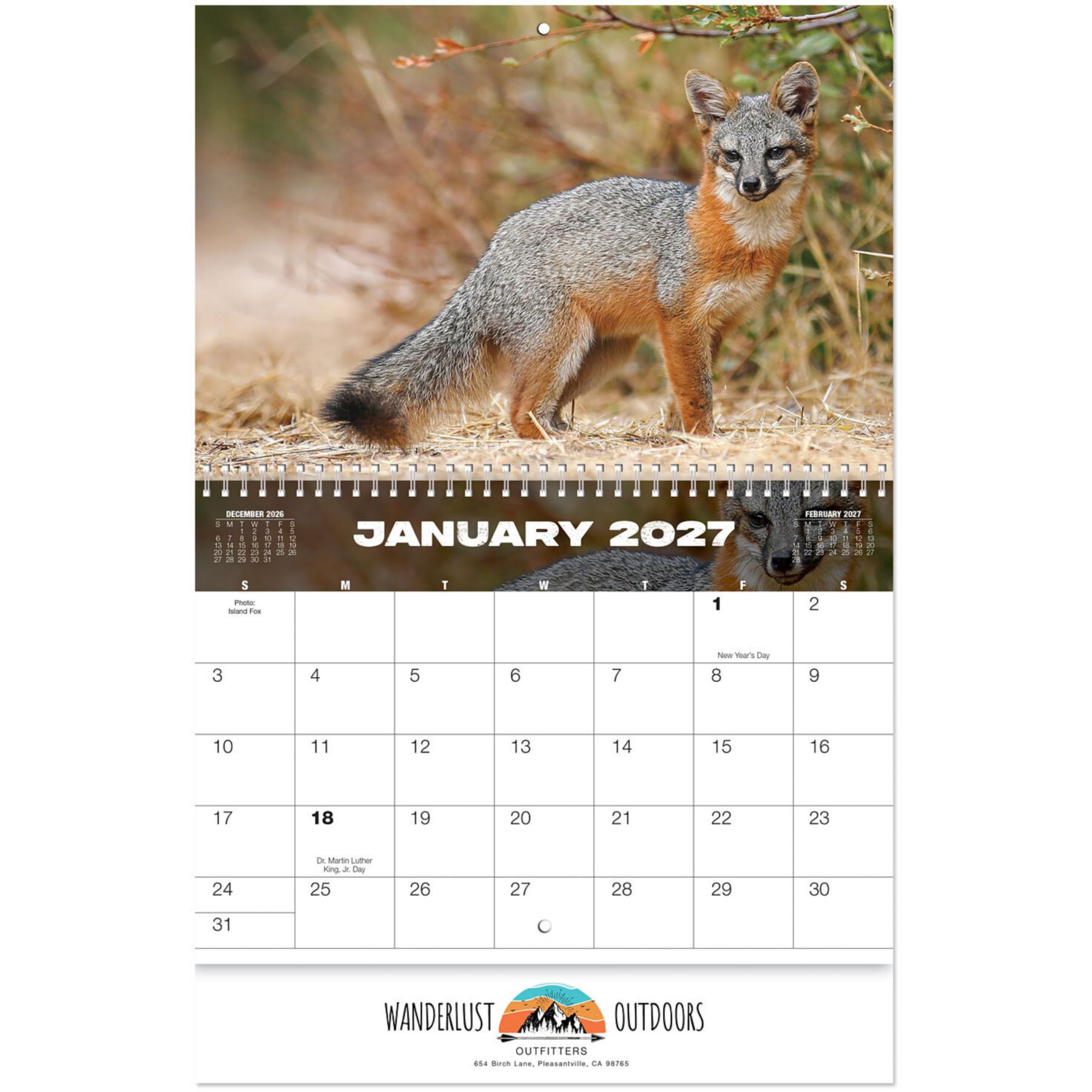Picture of Full Color North America Wildlife Spiral Calendar