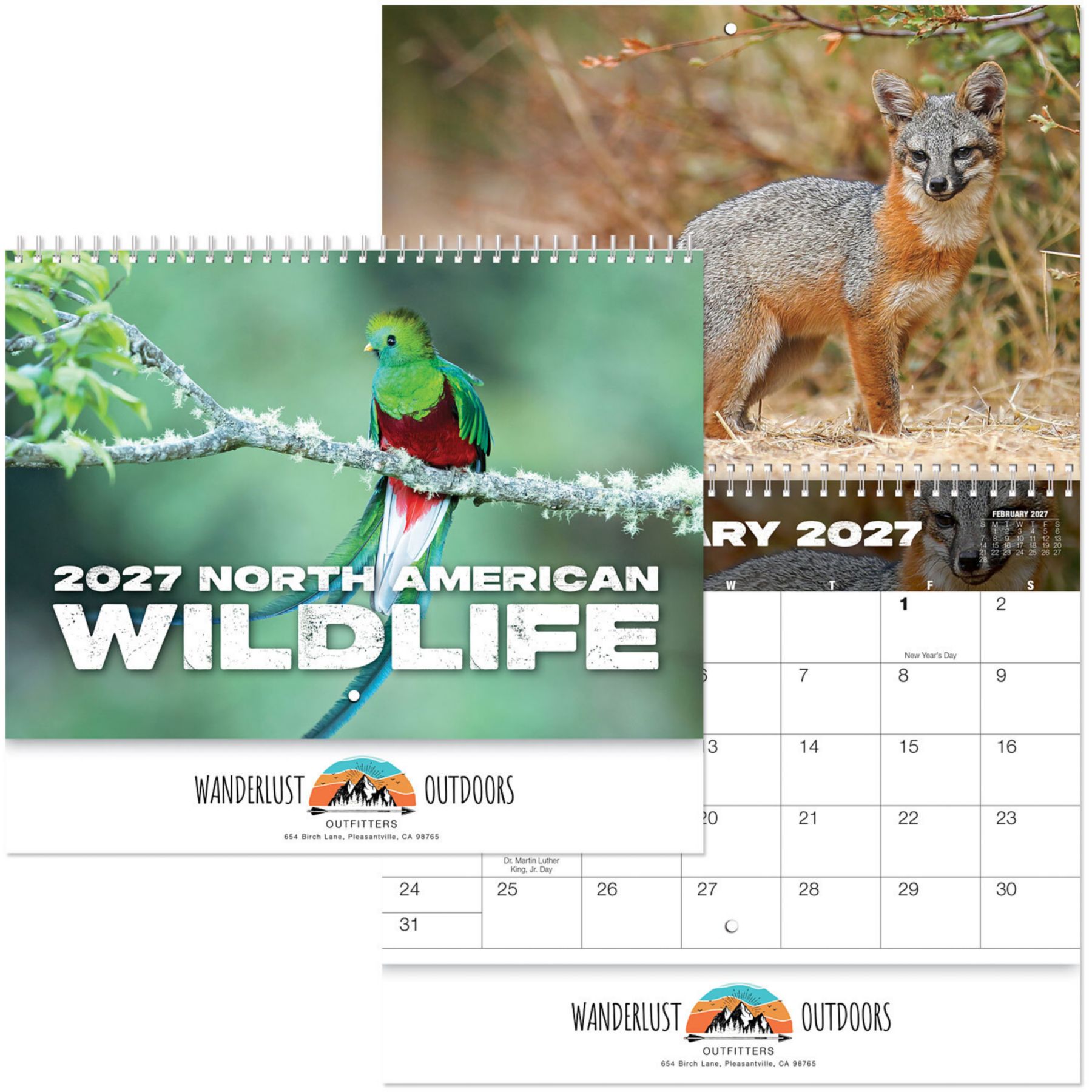Picture of Full Color North America Wildlife Spiral Calendar