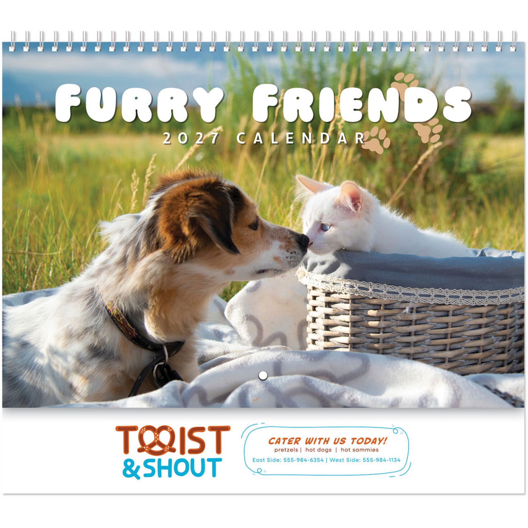 Picture of Full Color Furry Friends Spiral Wall Calendar