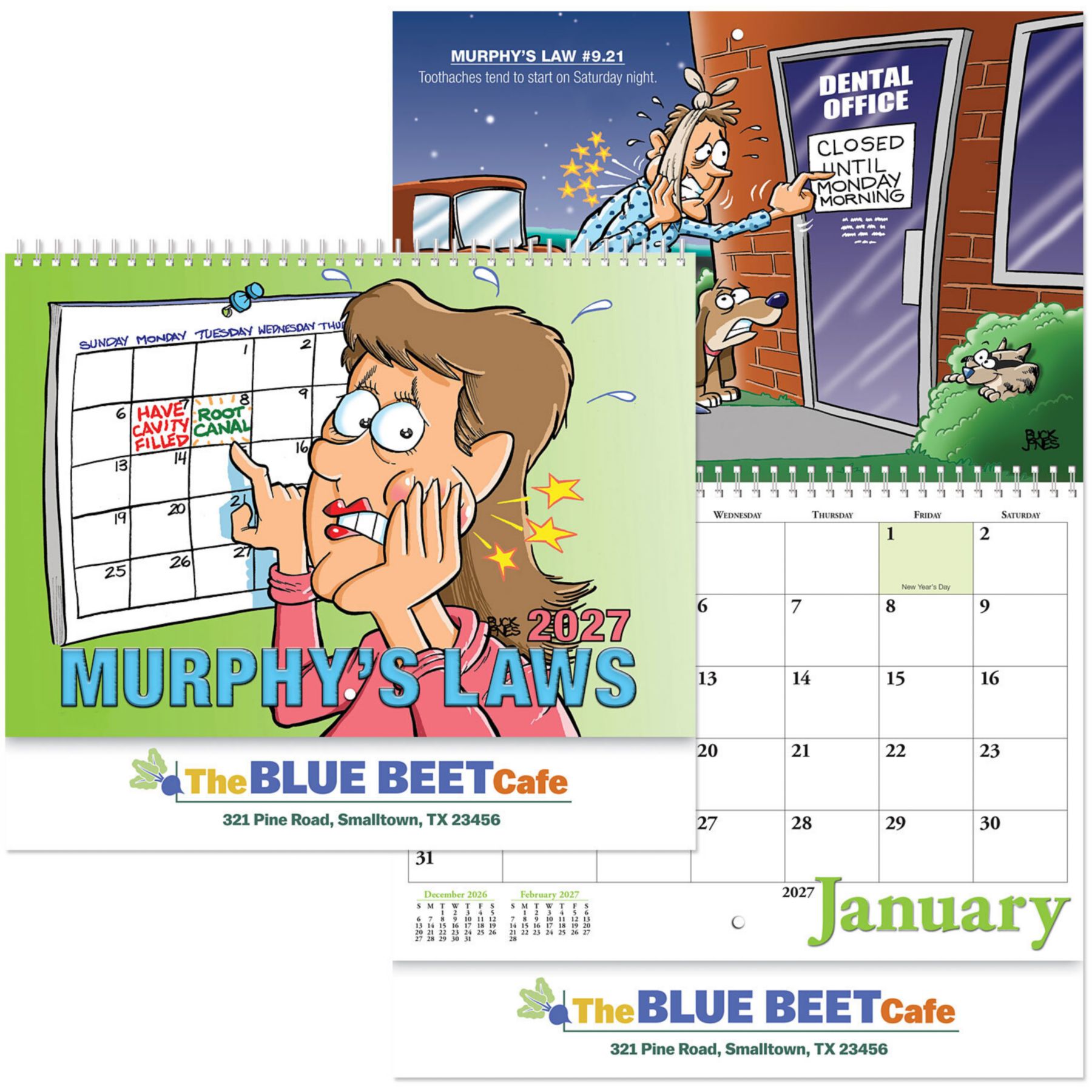 Picture of Full Color Murphy's Law Spiral Wall Calendar