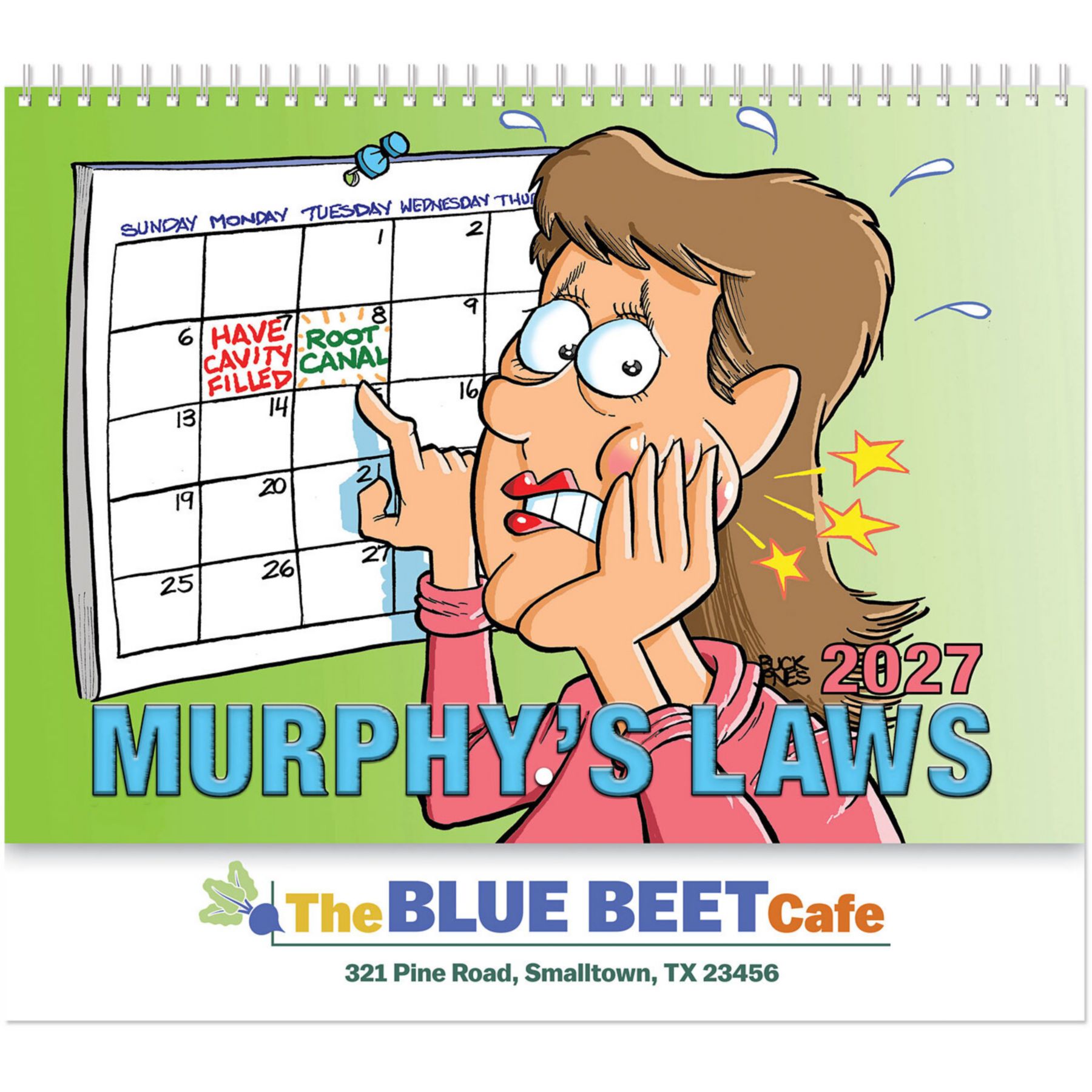 Picture of Full Color Murphy's Law Spiral Wall Calendar