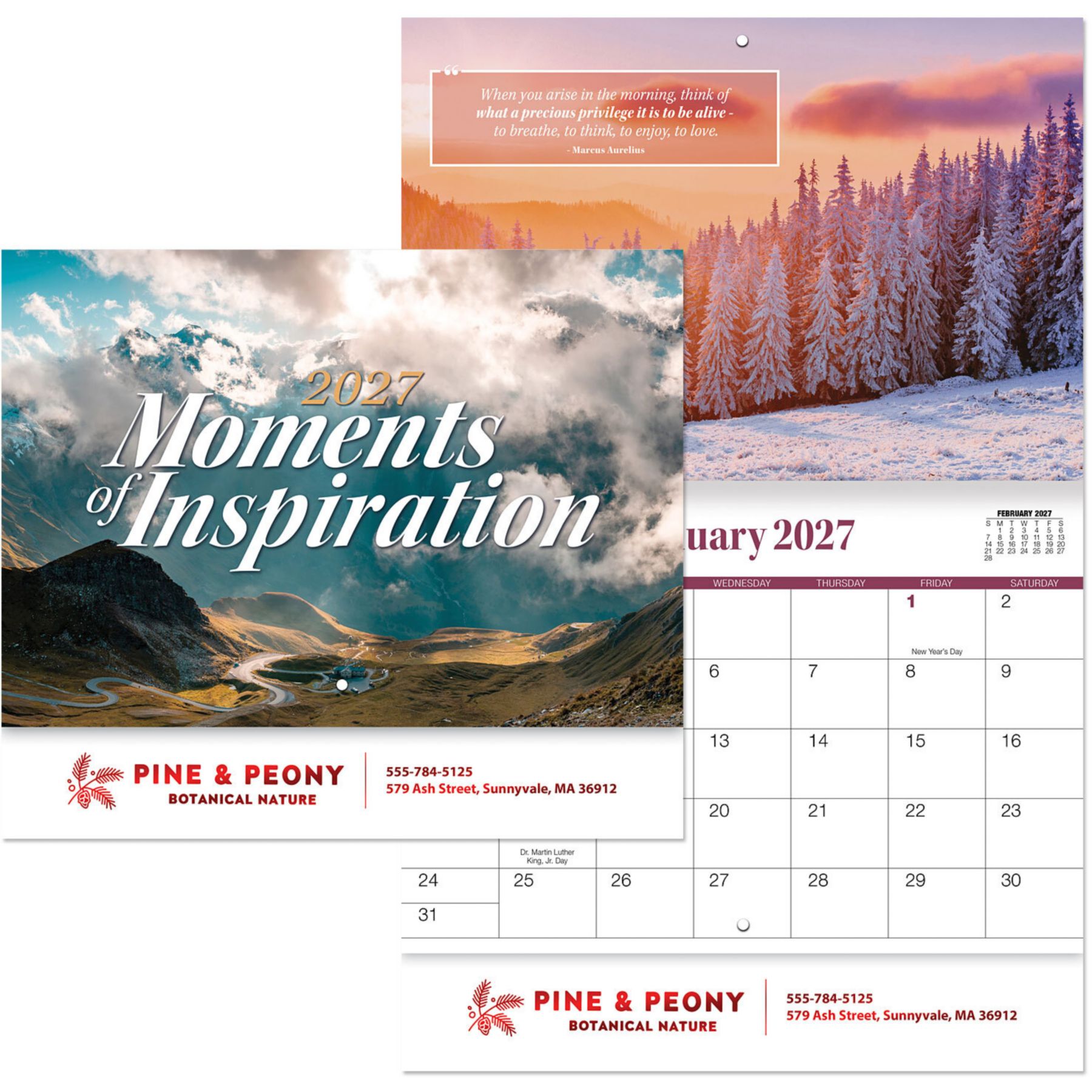 Picture of Moments Of Inspiration Stapled Wall Calendar