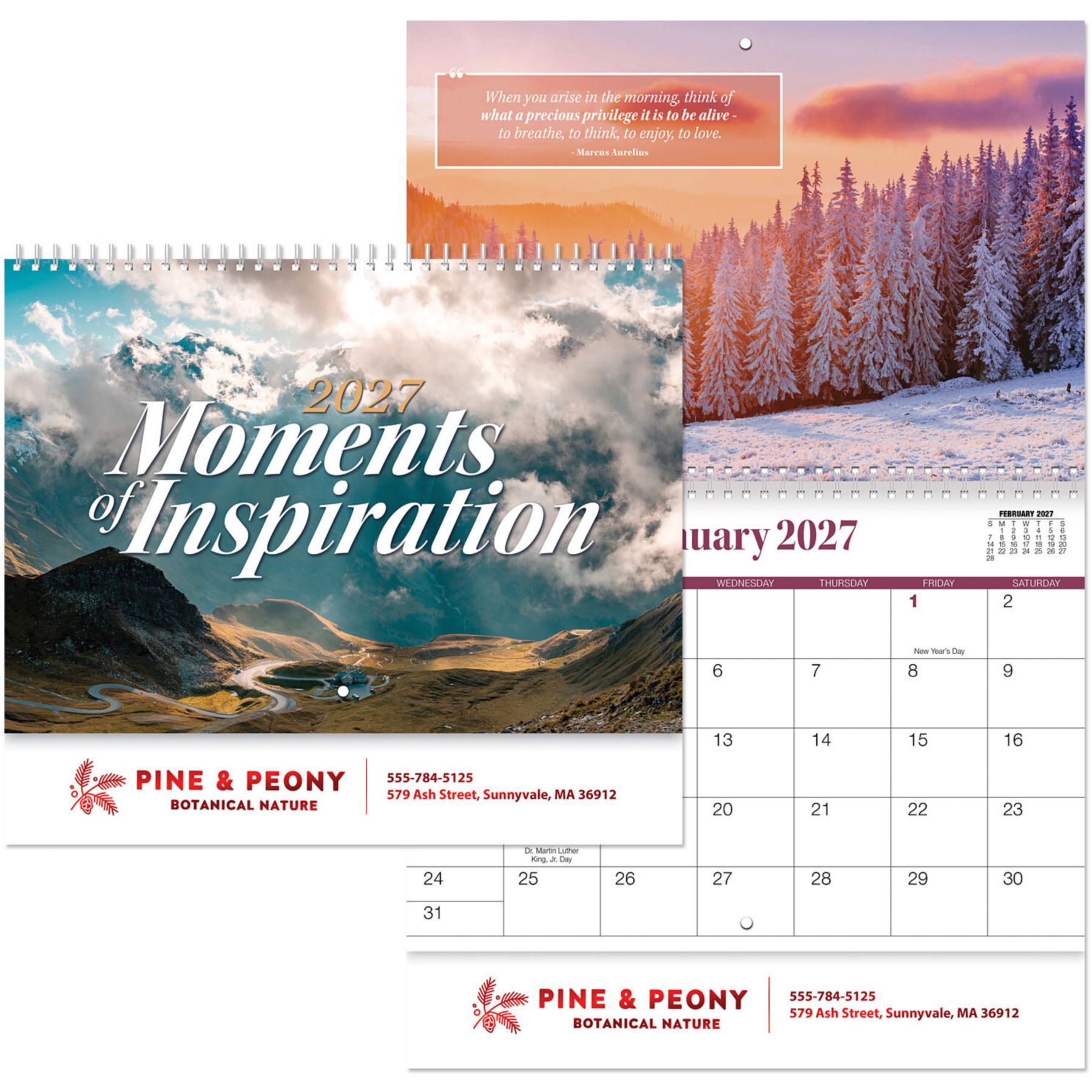 Picture of Moments Of Inspiration Spiral Wall Calendar