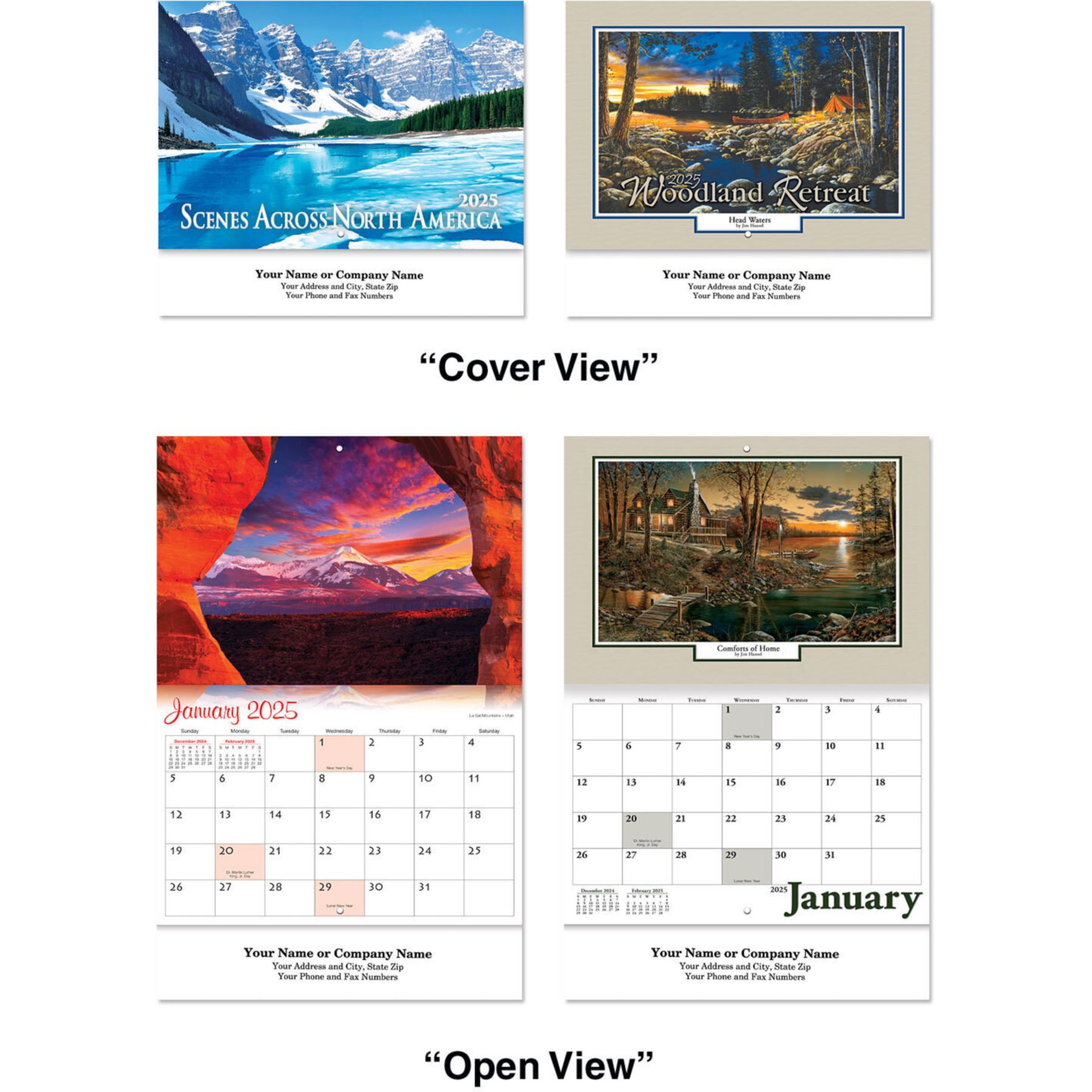 Picture of Scenic Assortment Stapled Wall Calendar