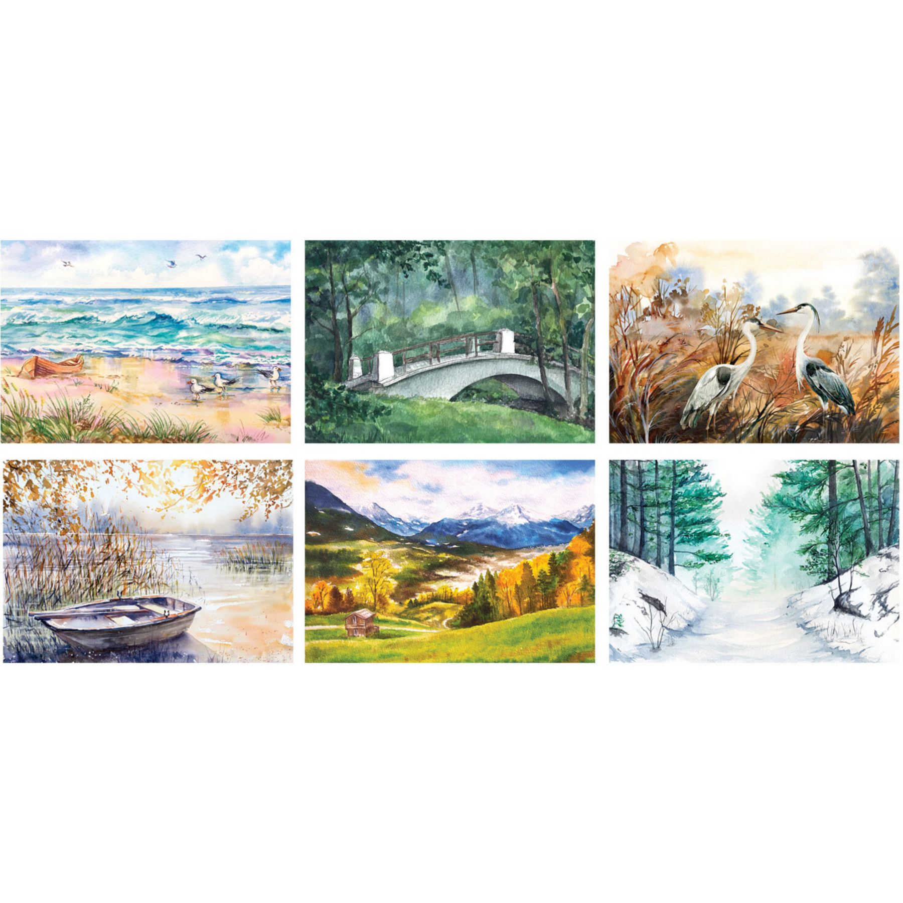 Picture of Water Color Spiral Wall Calendar