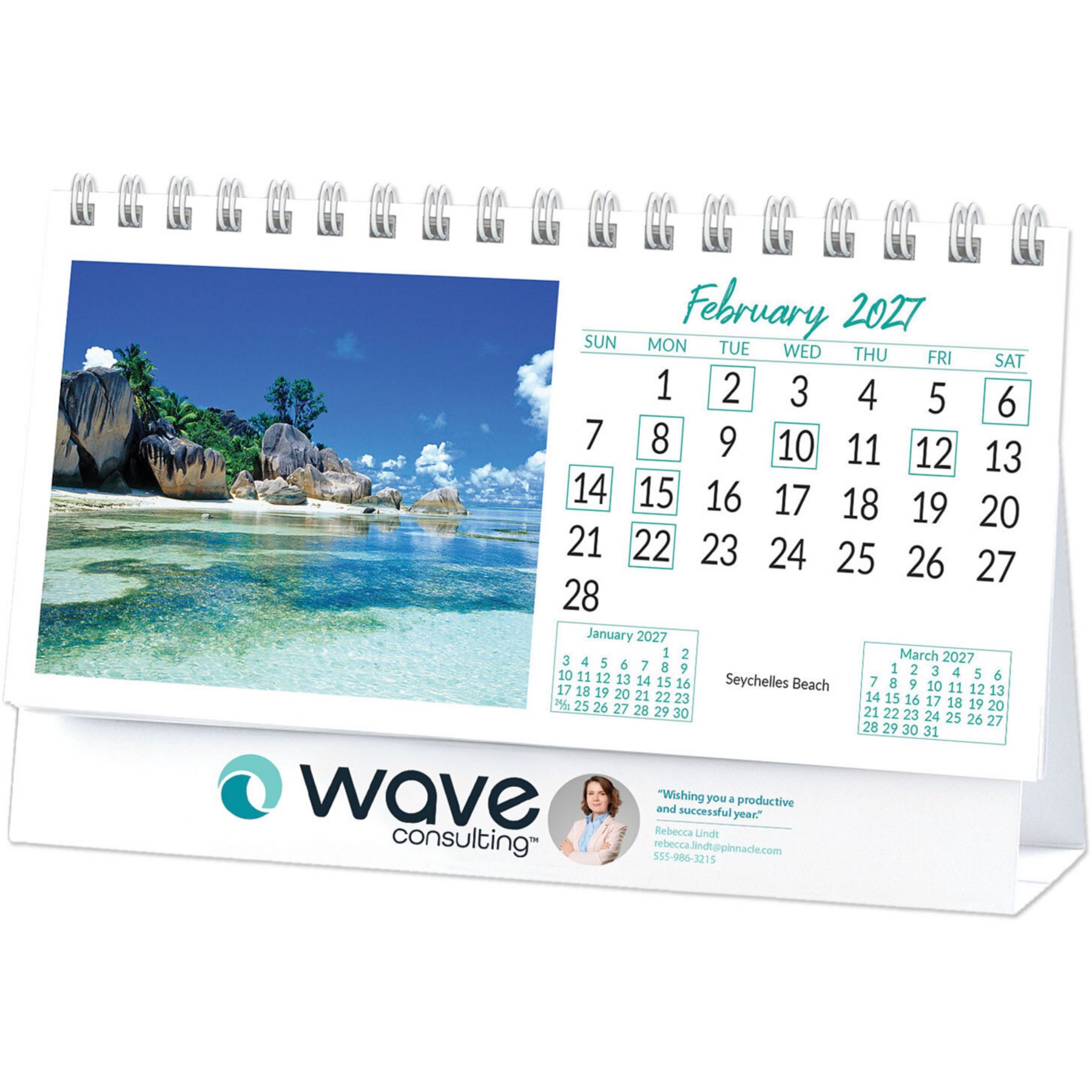 Picture of Beaches Full Color Desk Calendar