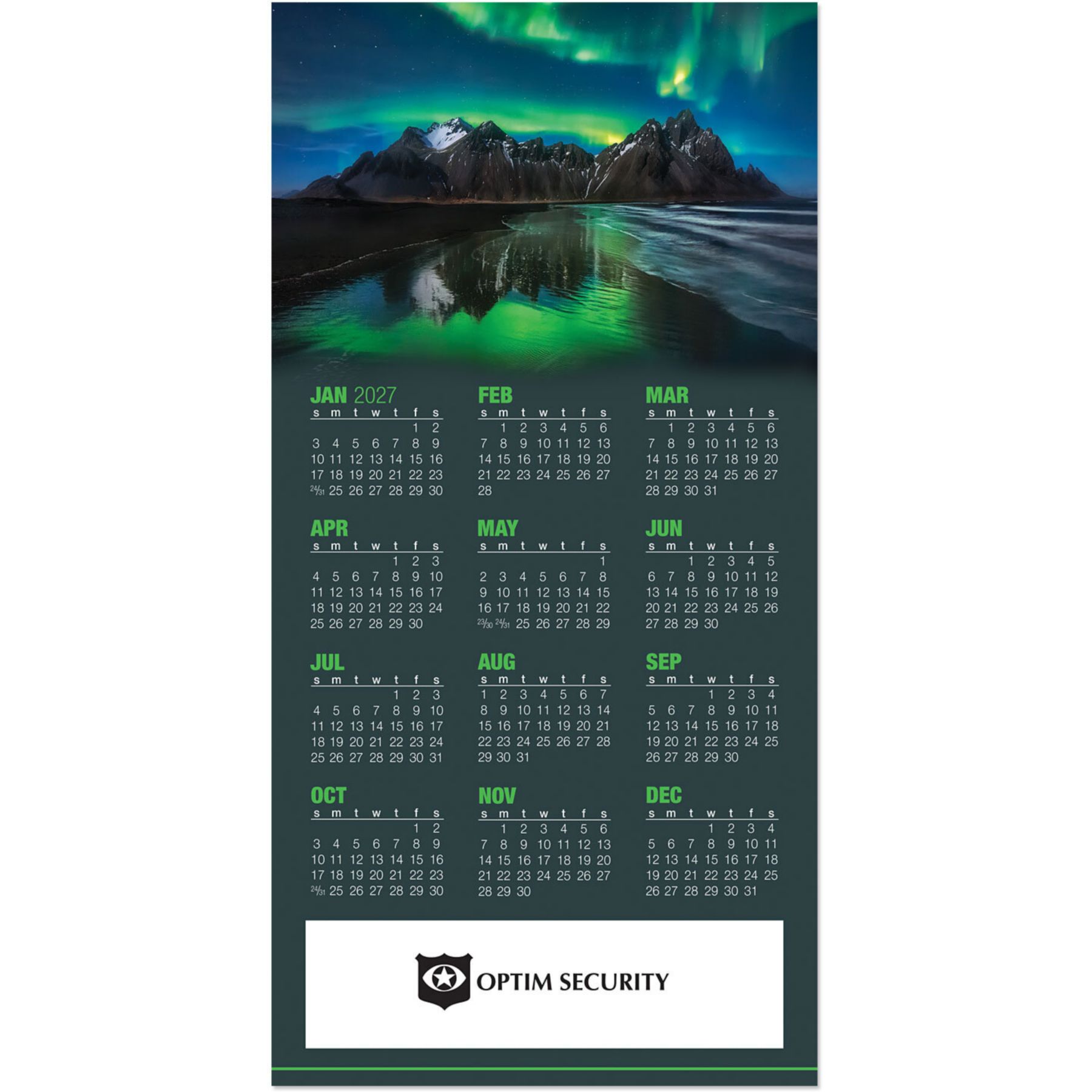 Picture of Northern Lights Tri-Fold Calendar