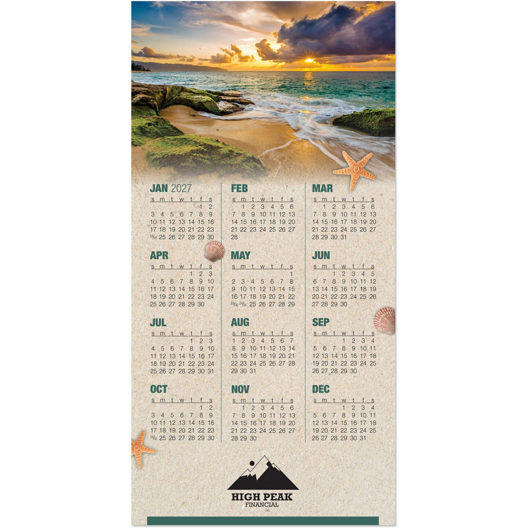Picture of Ocean Sunset Tri-Fold Calendar