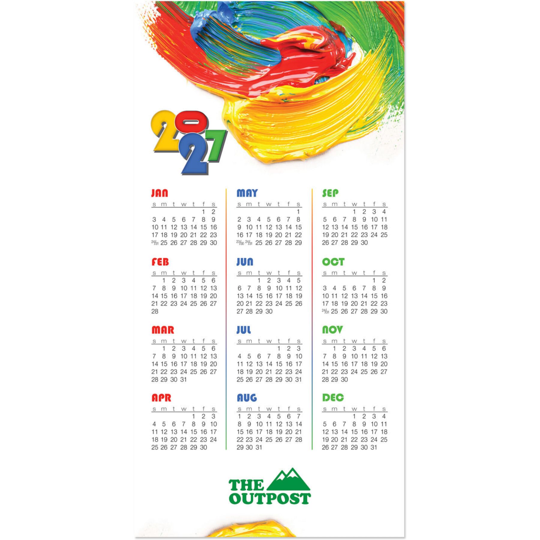 Picture of Colorful Creation Tri-Fold Calendar