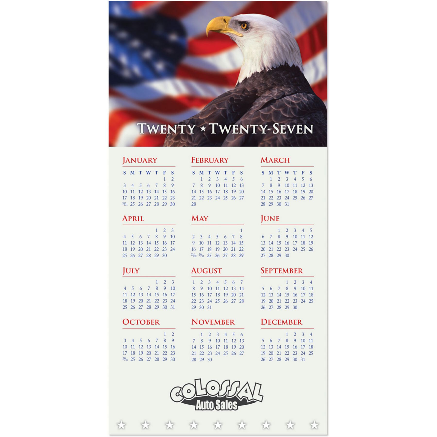 Picture of Patriotic Z-Fold Calendar