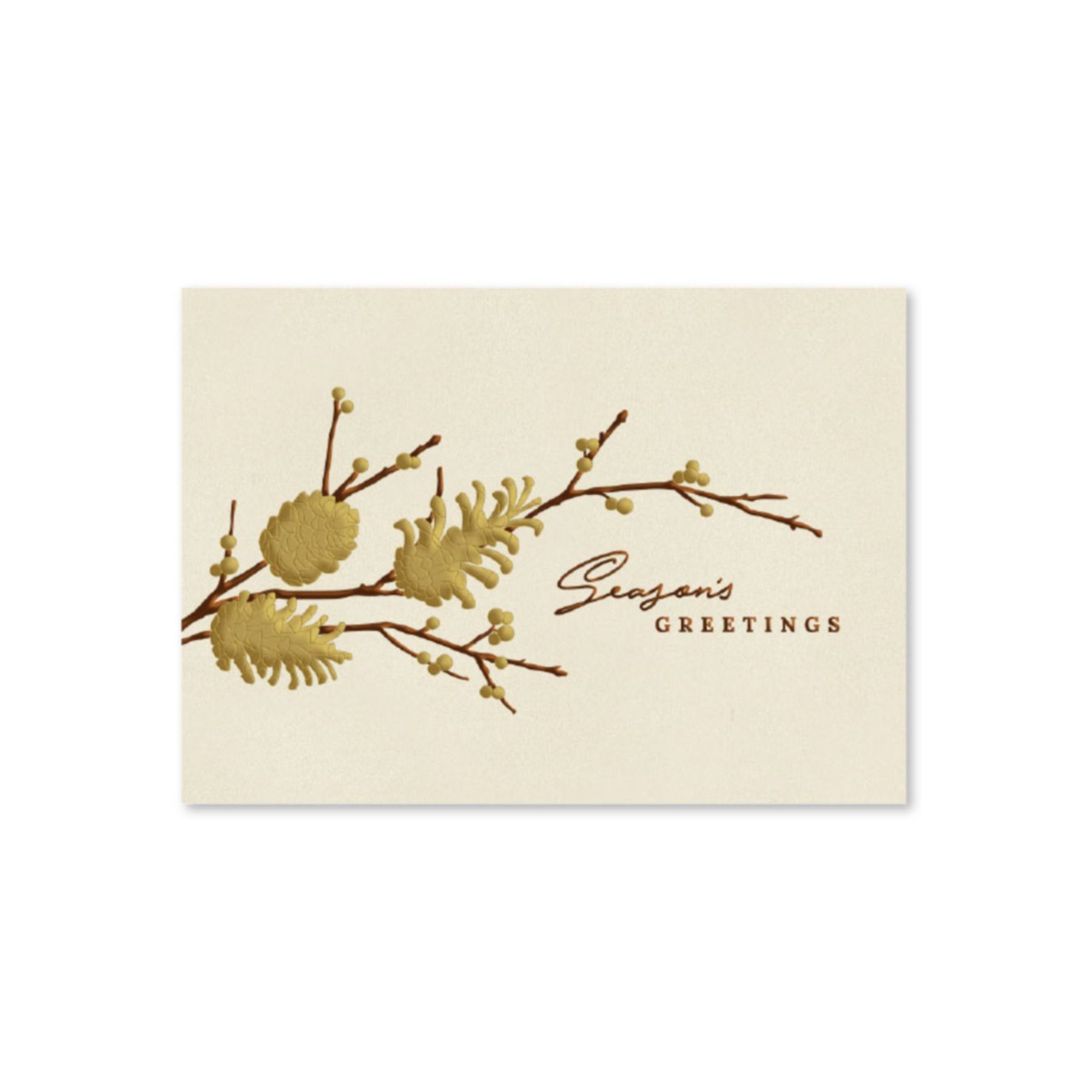 Picture of Gold Winter Greetings Holiday Card
