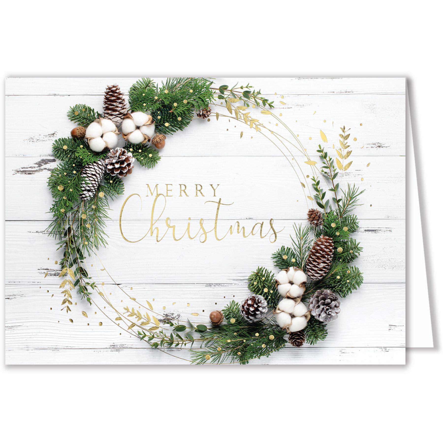 Picture of Pine Cone Wreath Holiday Card
