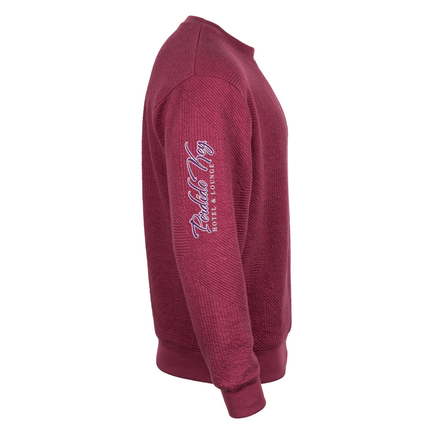 Picture of Unisex Zig Zag Texture Crew - Embroidery
