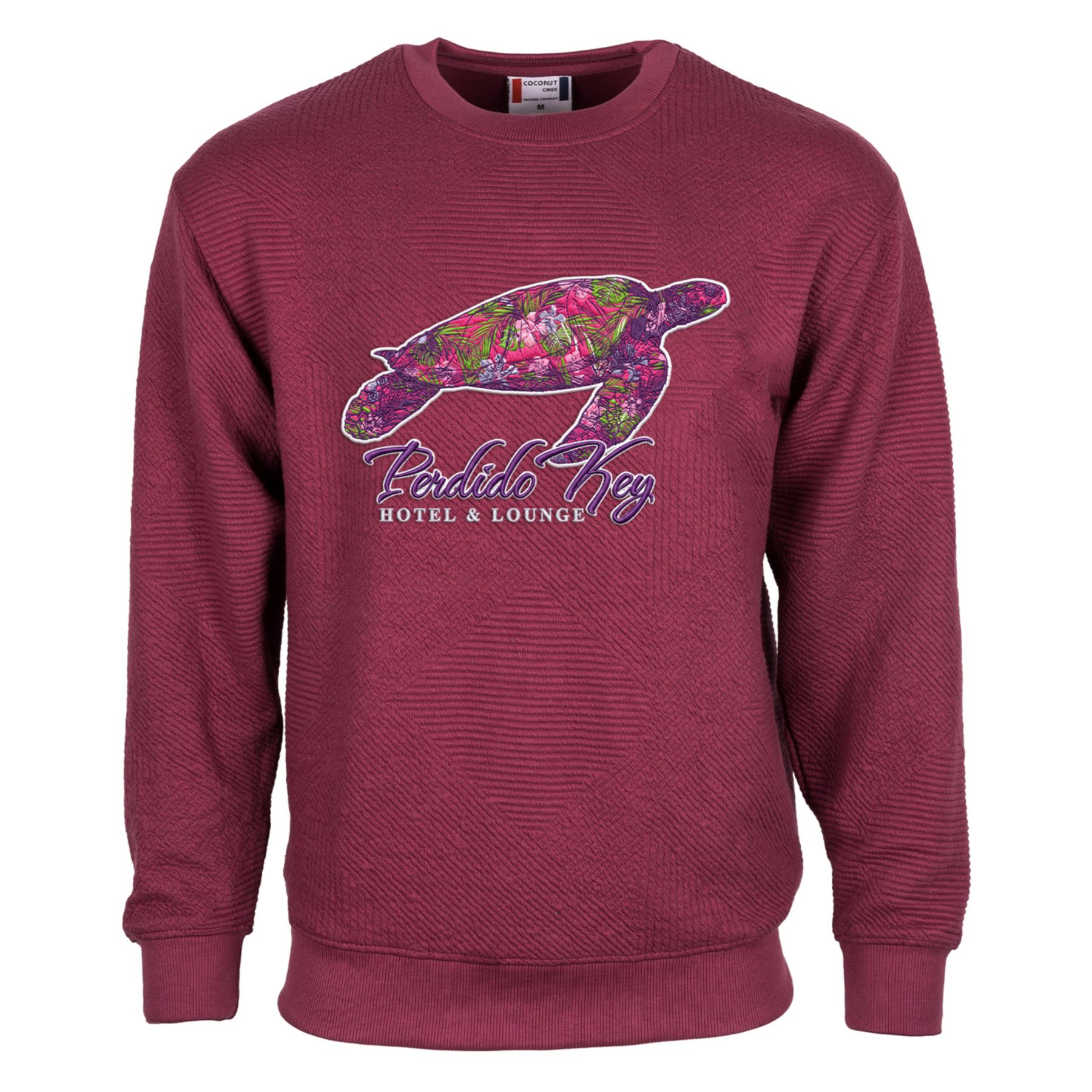 Picture of Unisex Zig Zag Texture Crew - Embroidery