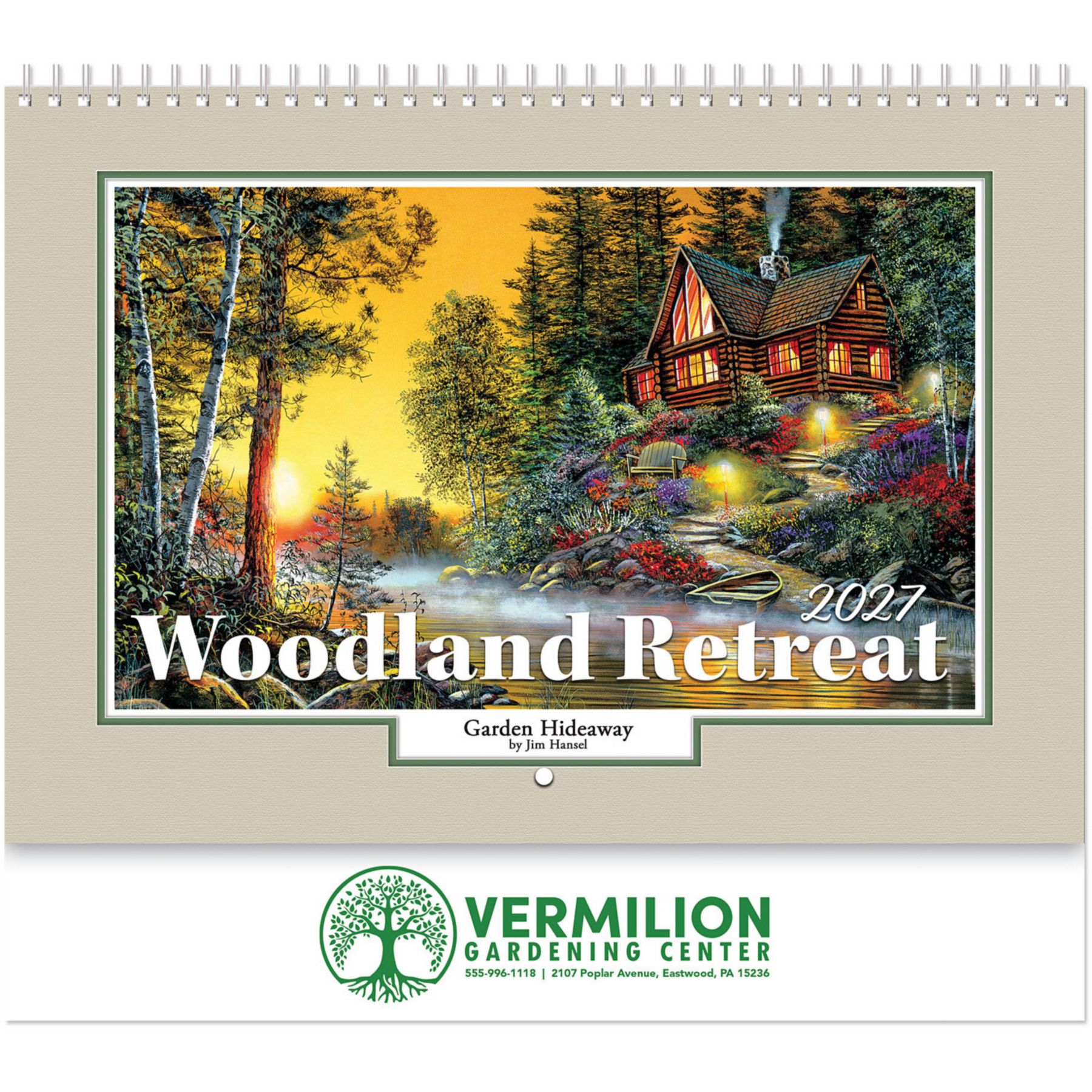 Picture of Woodland Retreat Spiral Wall Calendar Foil Imprint