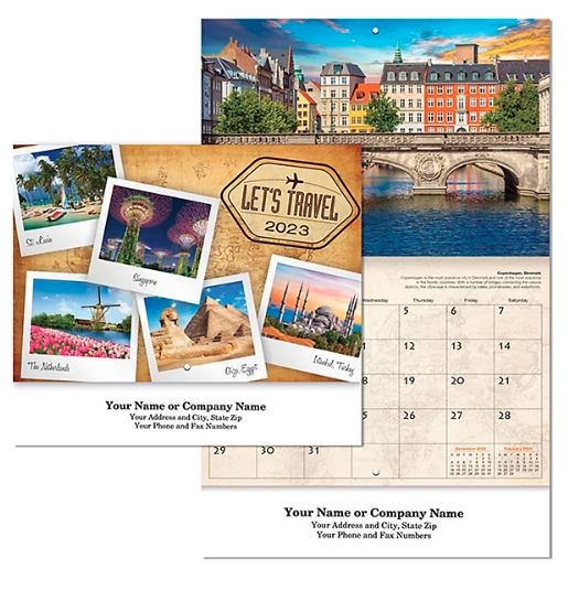 Picture of Let's Travel Stapled Wall Calendar