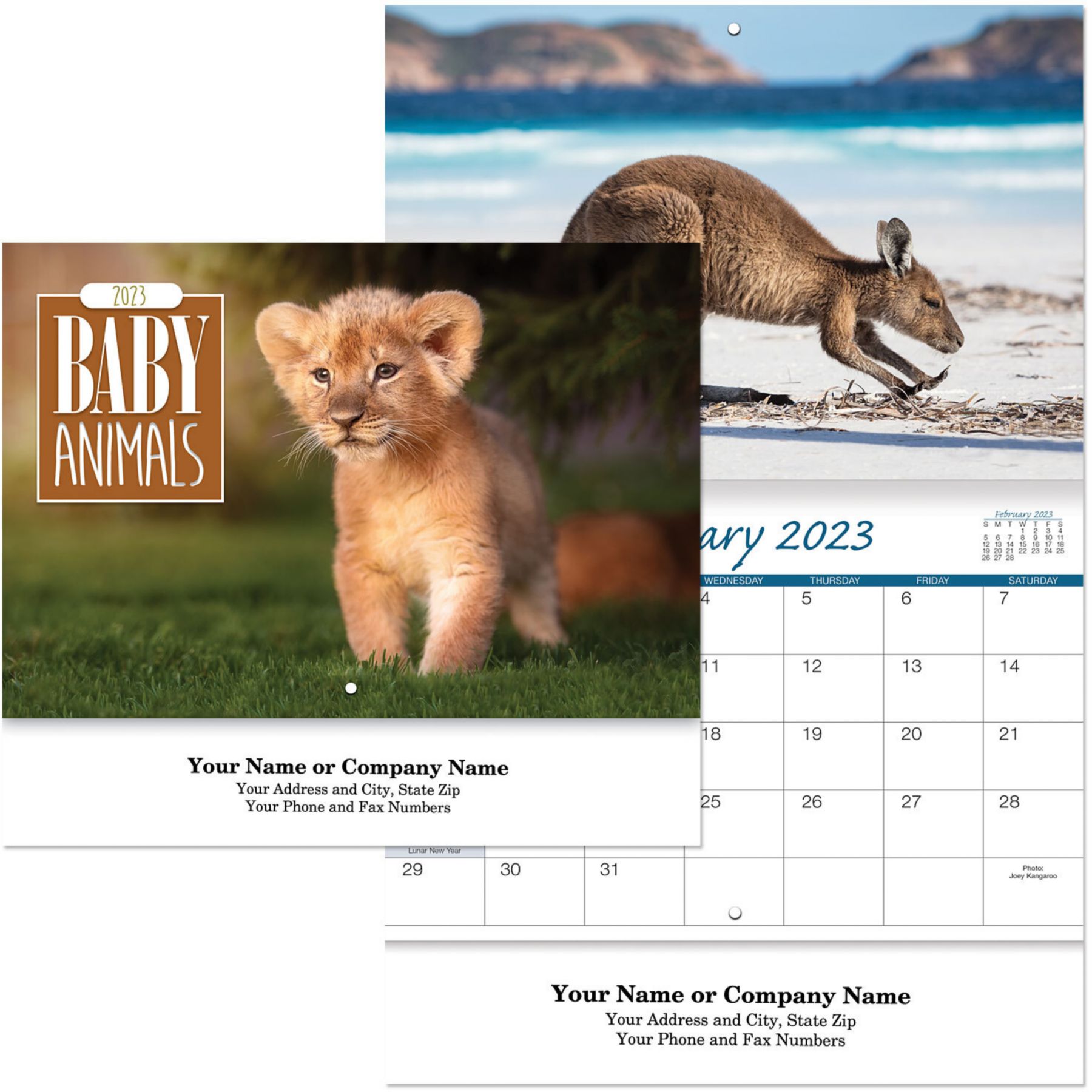 Picture of Baby Animals Stapled Wall Calendar