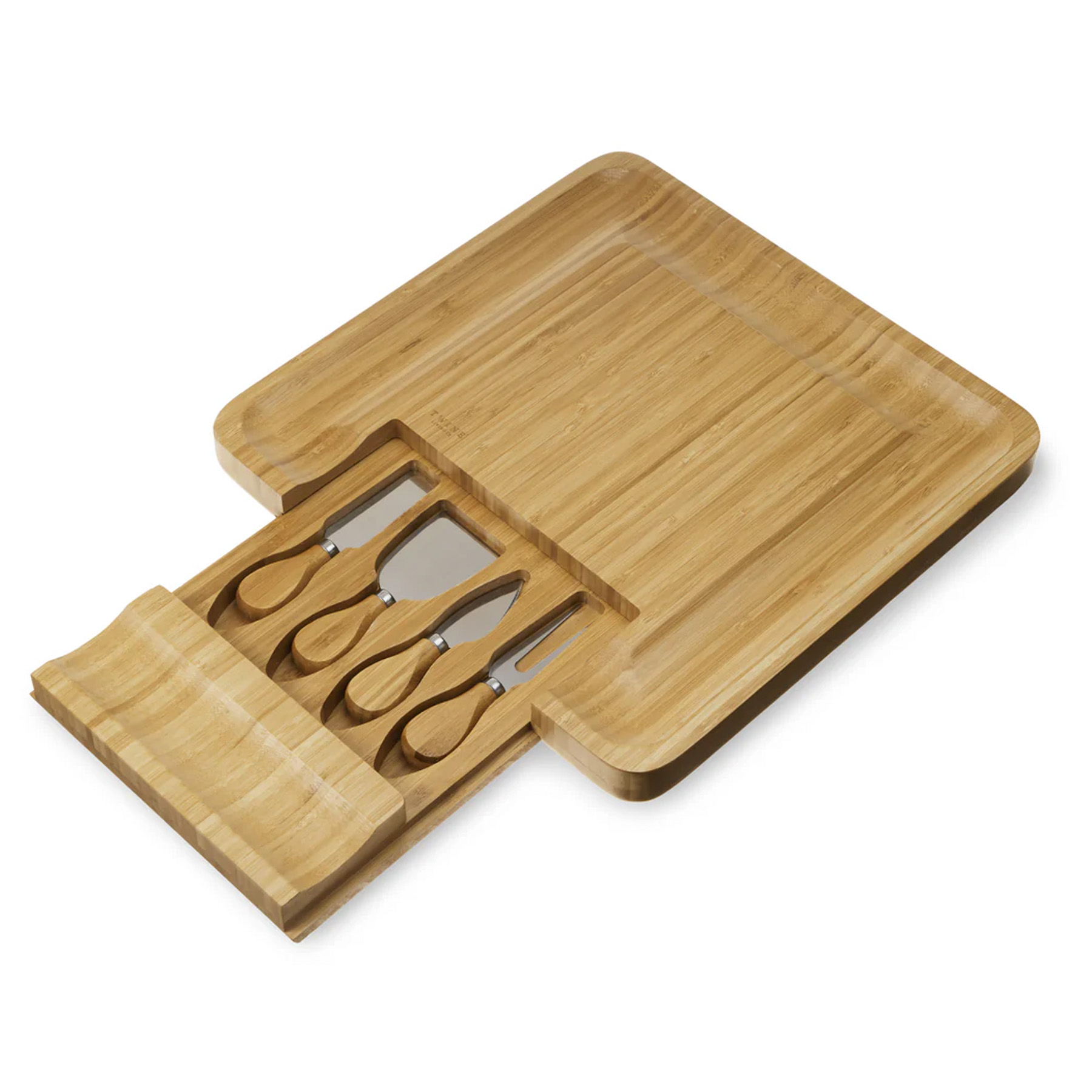 Picture of Twine Four Piece Bamboo Cheese Board And Knife Set