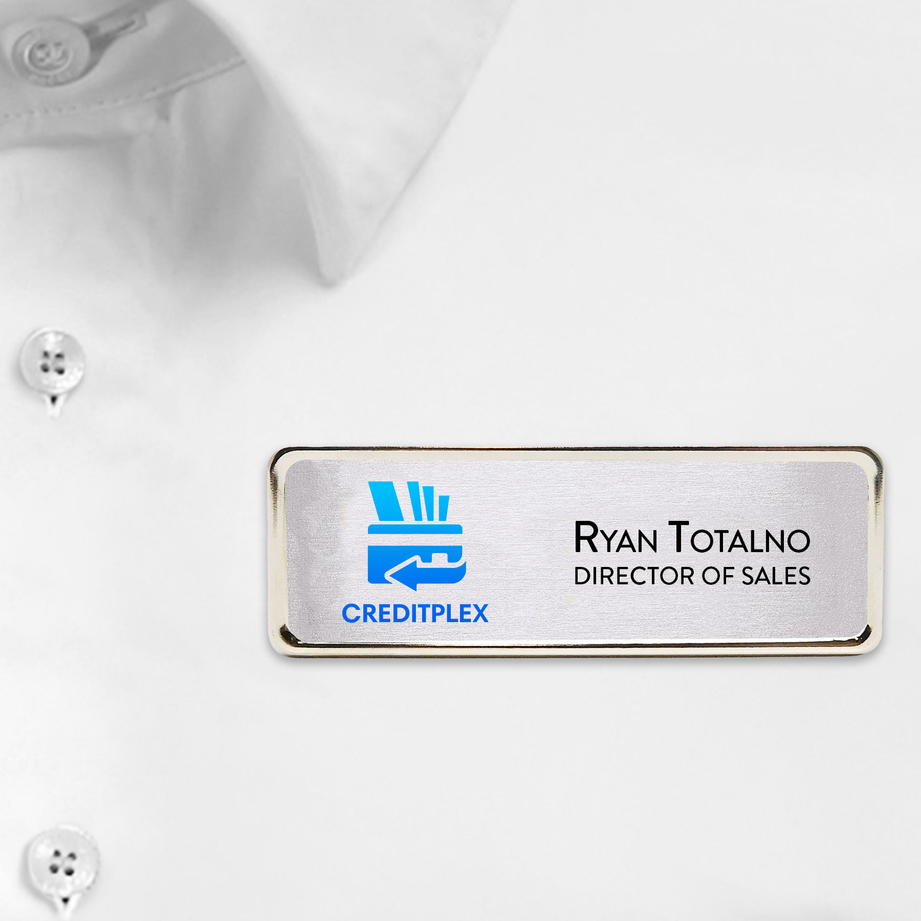 Picture of Columbus Metal Name Badge (standard 3 x 1)