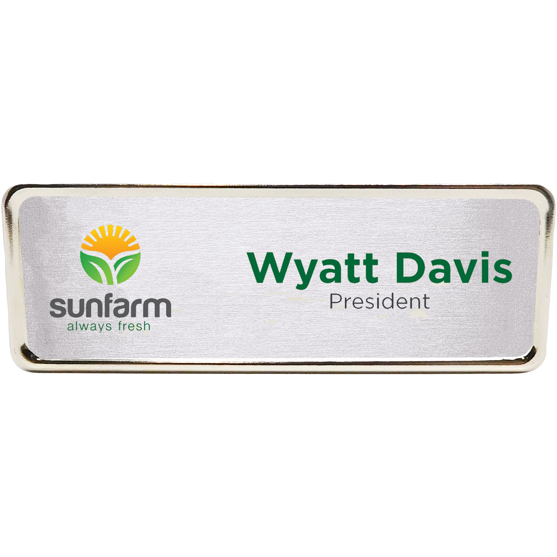 Picture of Columbus Metal Name Badge (standard 3 x 1)