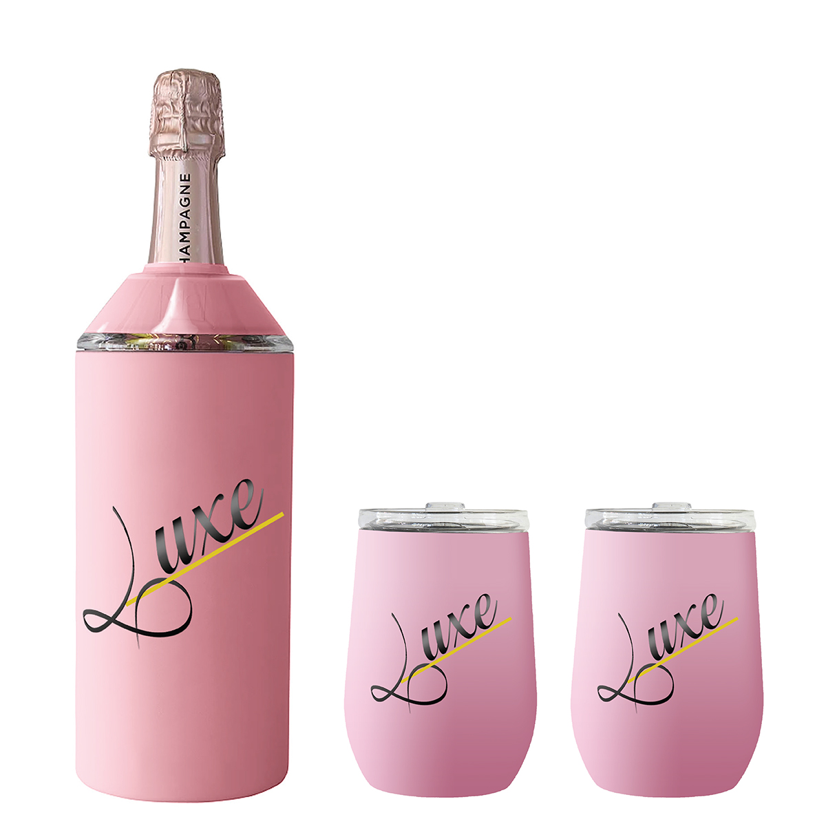 Picture of Vinglacé® Full Color Digital Wine Bottle Insulator & 2 Glass Gift Set
