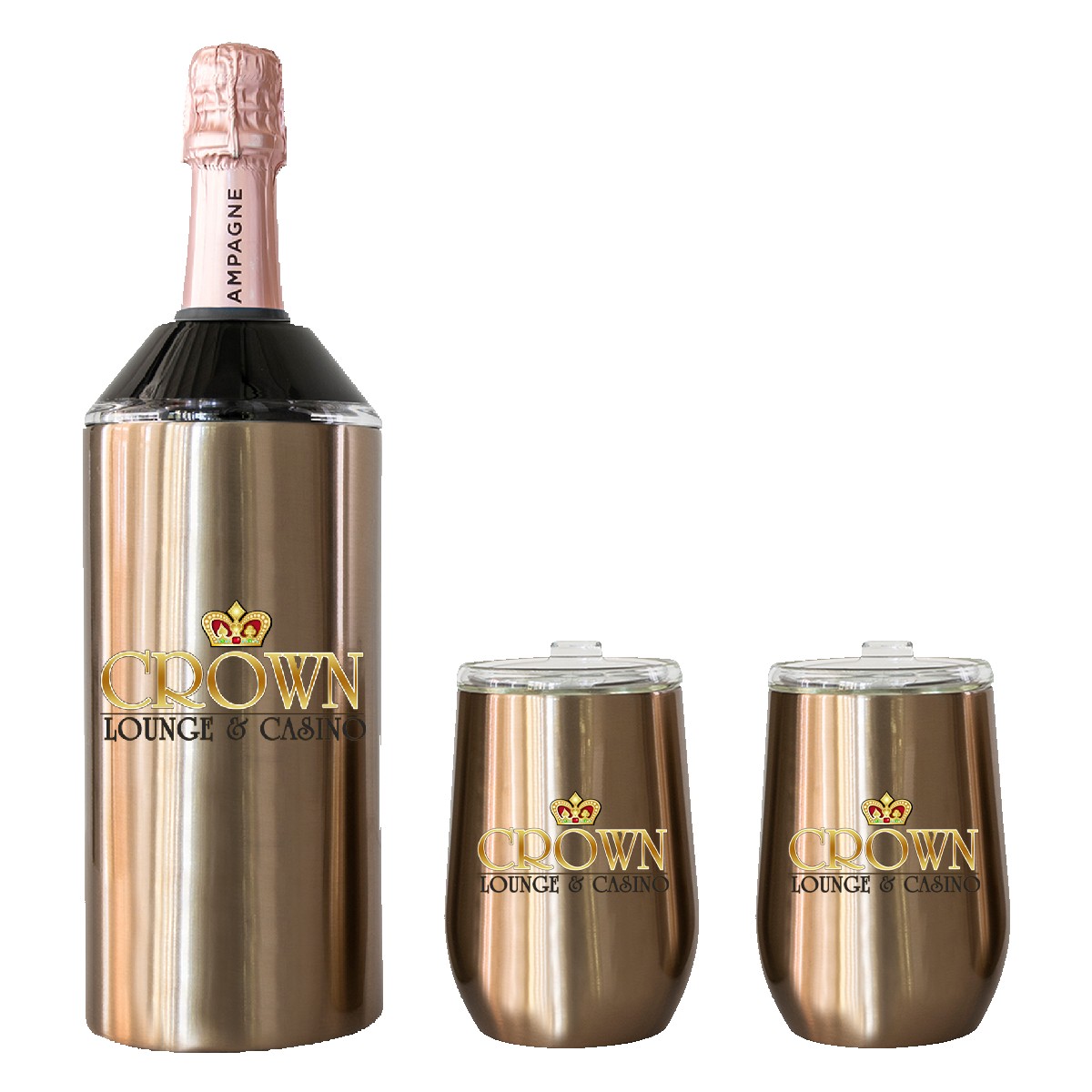 Picture of Vinglacé® Full Color Digital Wine Bottle Insulator & 2 Glass Gift Set