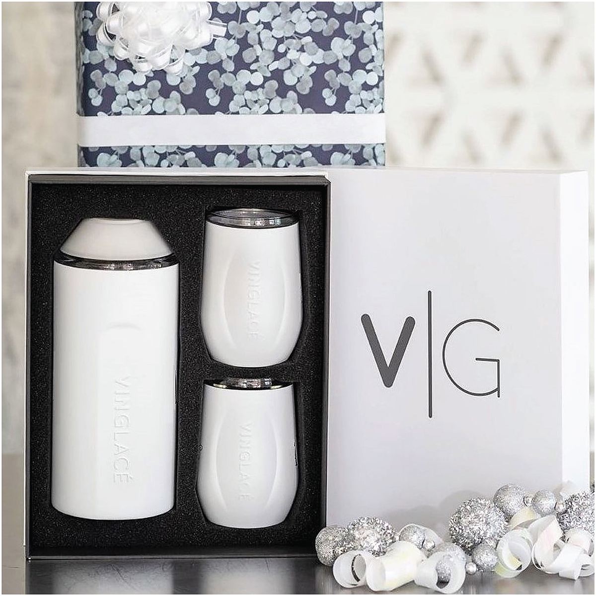 Picture of Vinglacé® Full Color Digital Wine Bottle Insulator & 2 Glass Gift Set