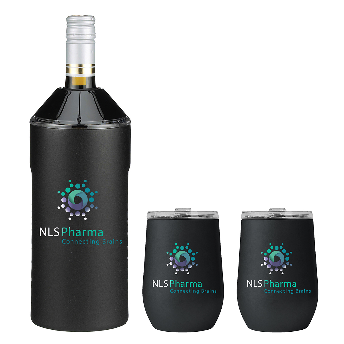 Picture of Vinglacé® Full Color Digital Wine Bottle Insulator & 2 Glass Gift Set